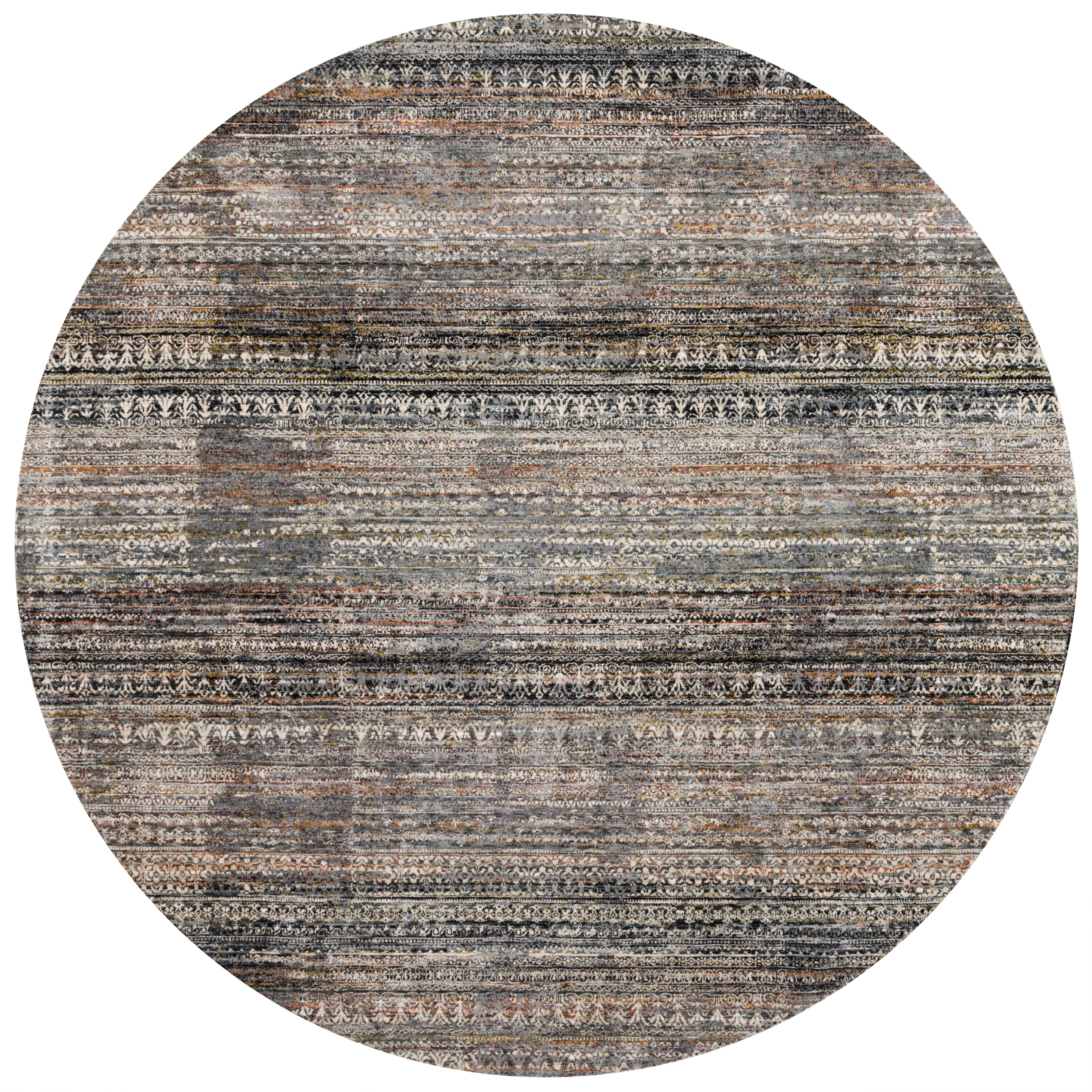 The Theia THE-08 Grey / Multi Area Rug pairs elegant grey and vibrant multi-toned tones with a power-loomed polyester pile and rayon area rug for lasting style