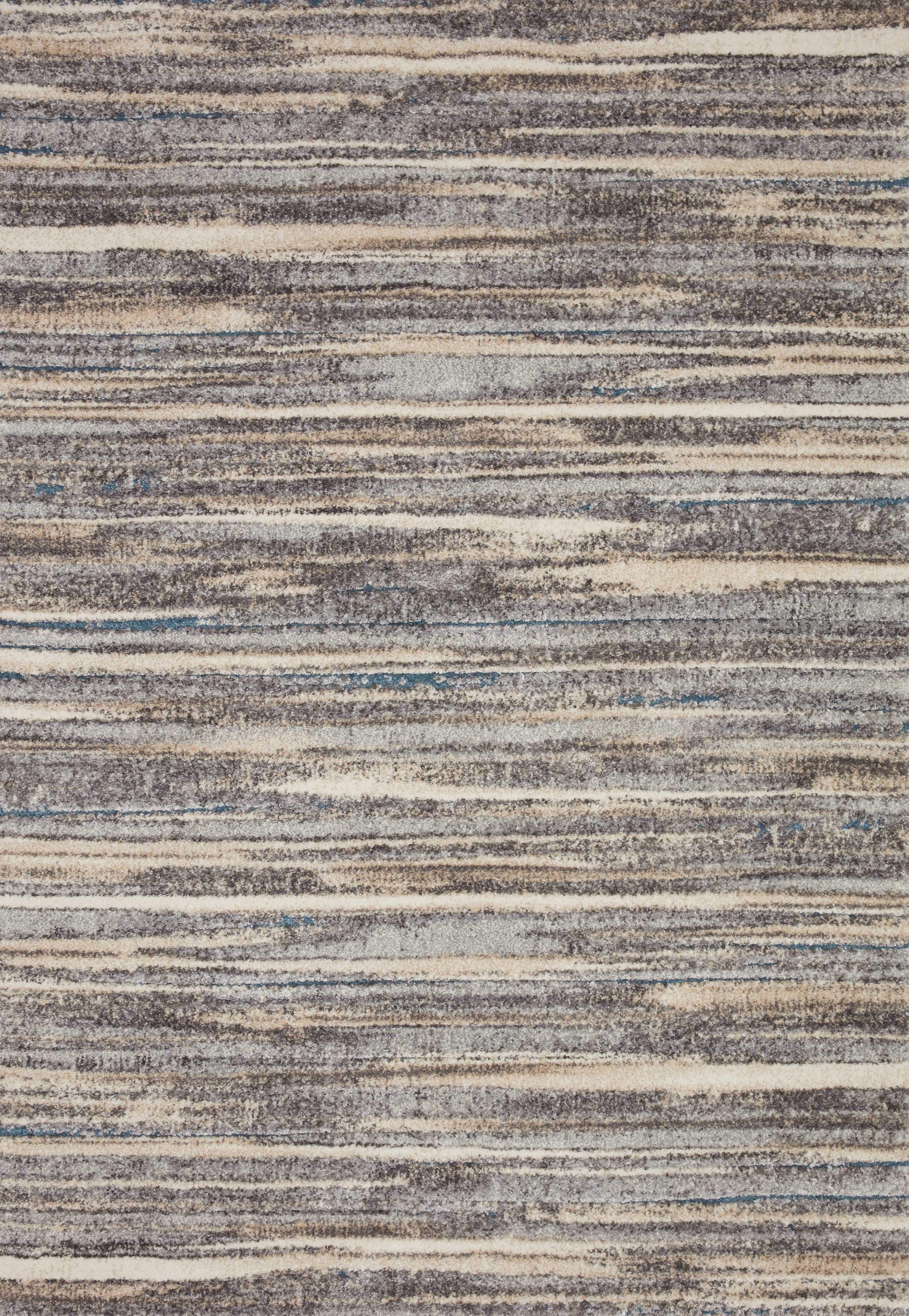 Crafted as a power-loomed polypropylene and polyester area rug, the Theory THY-01 Mist / Beige Area Rug brings soft misty and warm beige warmth and transitional character to your space