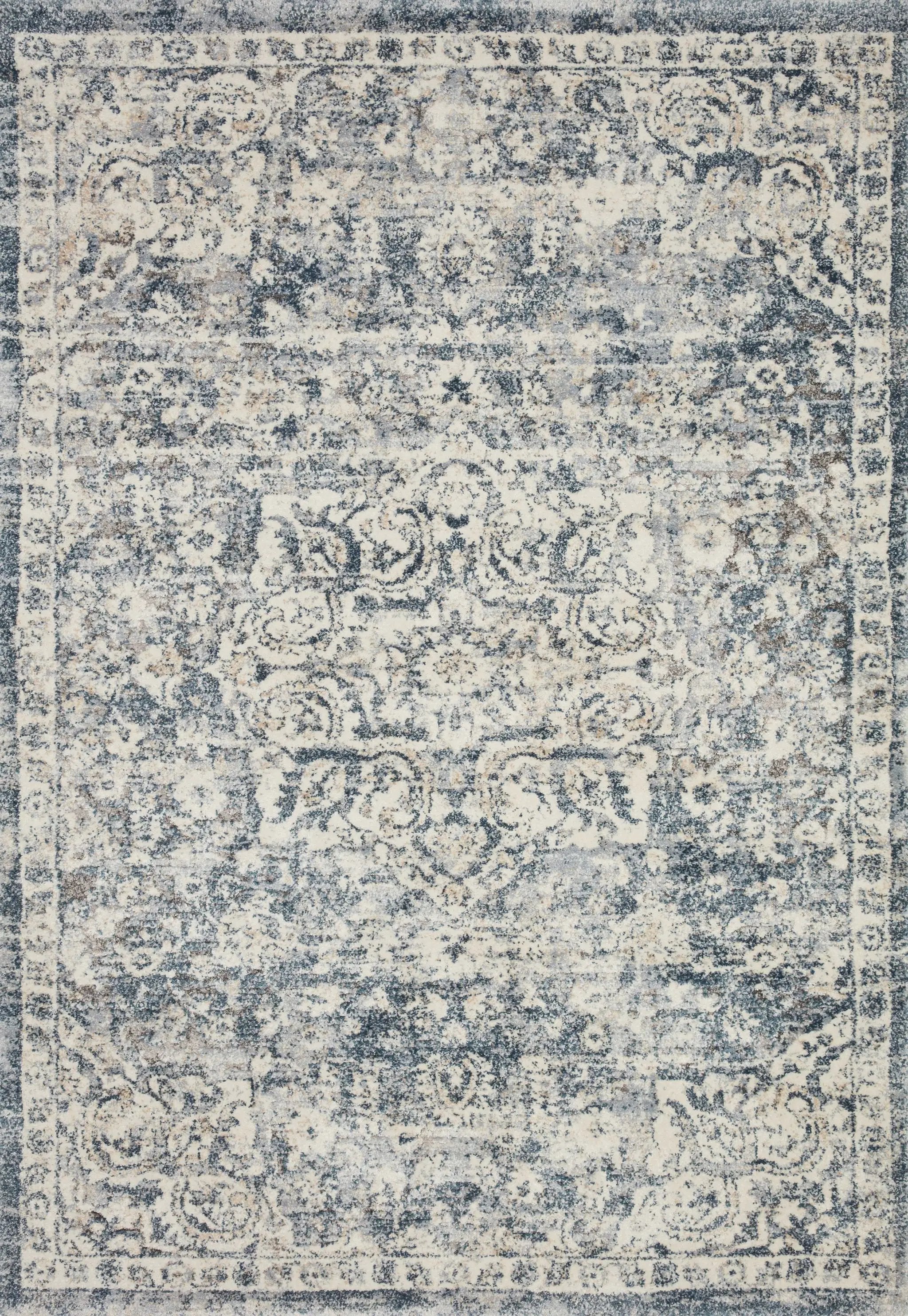 Theory THY-02 Ivory / Blue Area Rug by Loloi