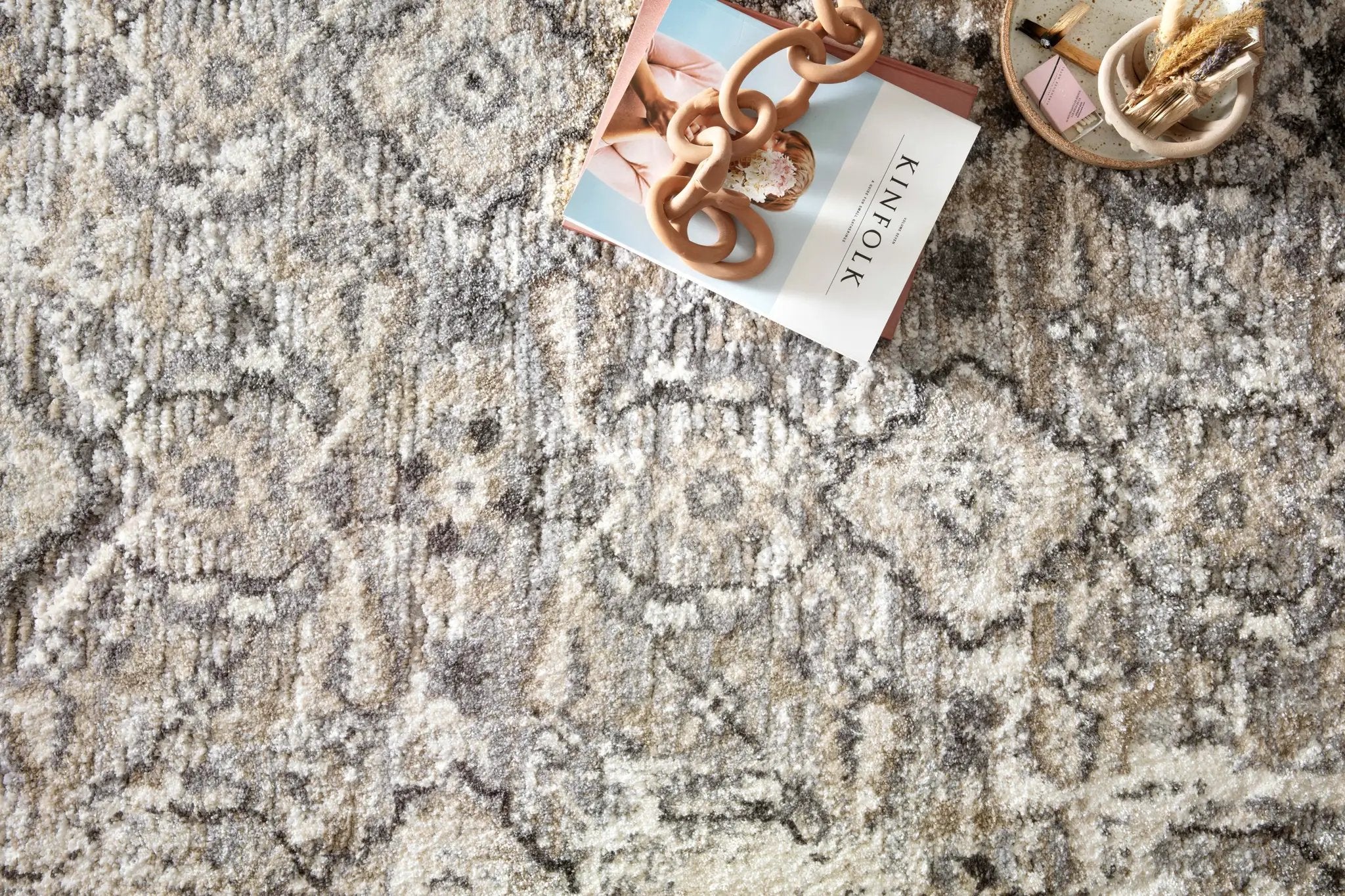 Theory THY-03 Natural / Grey Area Rug by Loloi