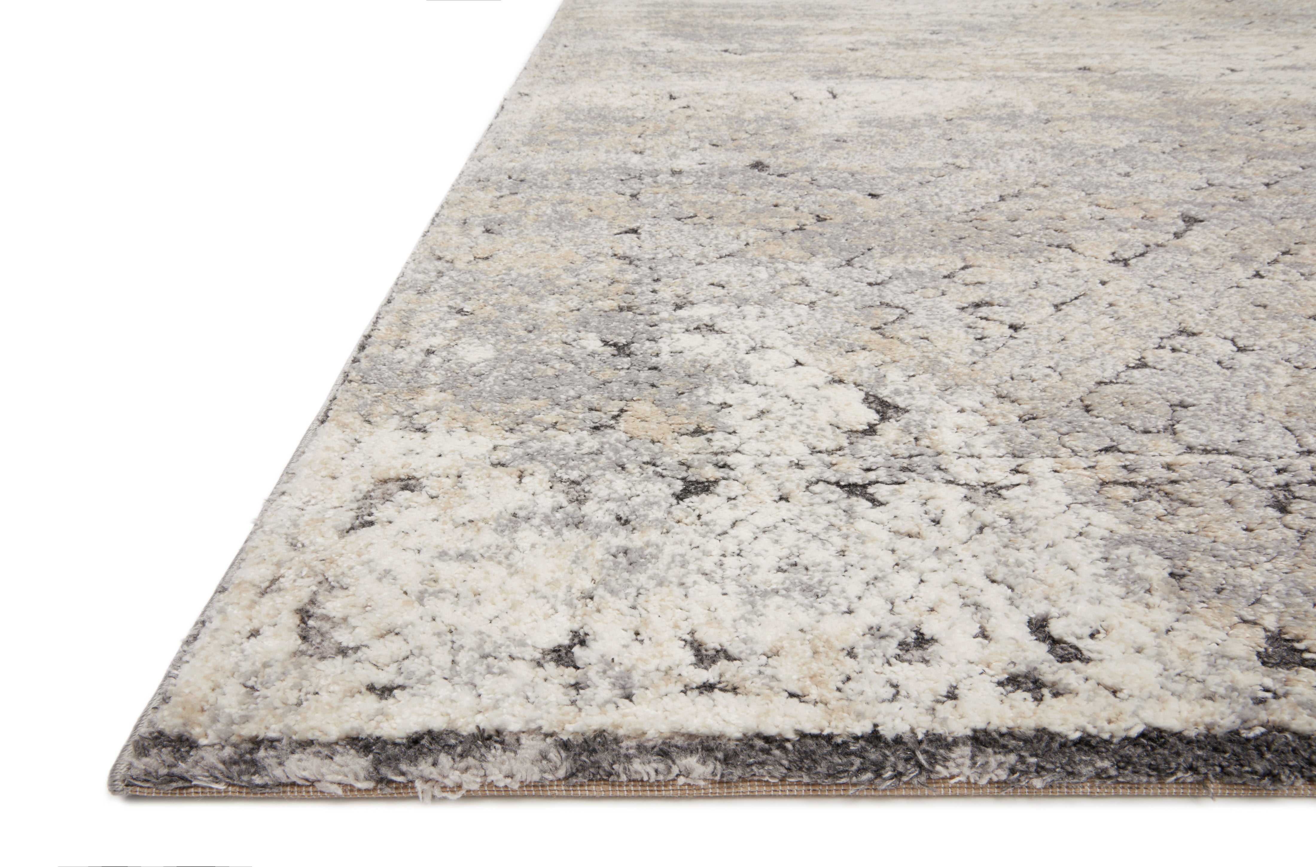 The Theory THY-05 Grey / Sand Area Rug delivers elegant grey and sandy beauty and transitional elegance in a power-loomed polypropylene and polyester area rug