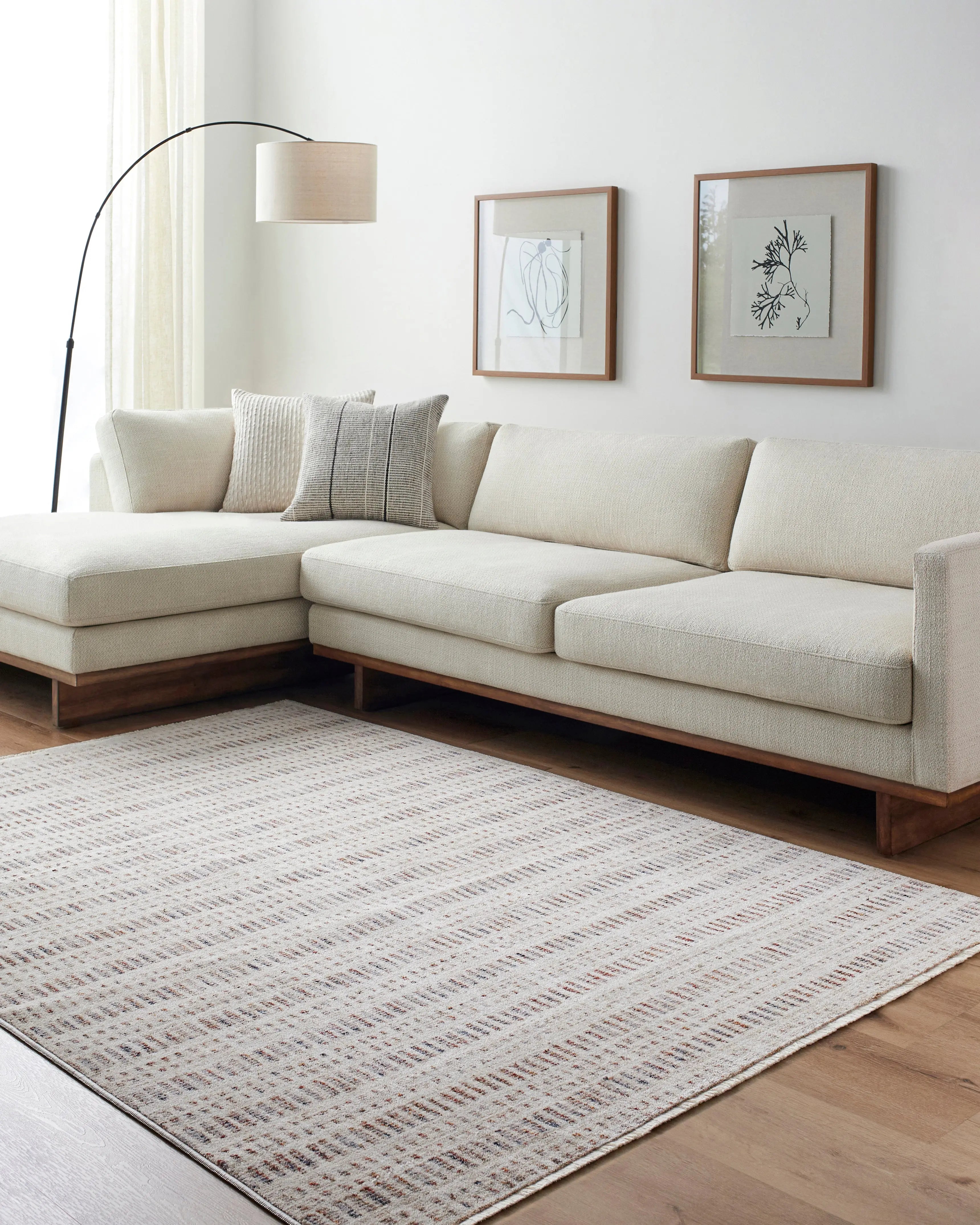 Frank Lloyd Wright Foundation x Livabliss Usonia USO-2308 White Area Rug
