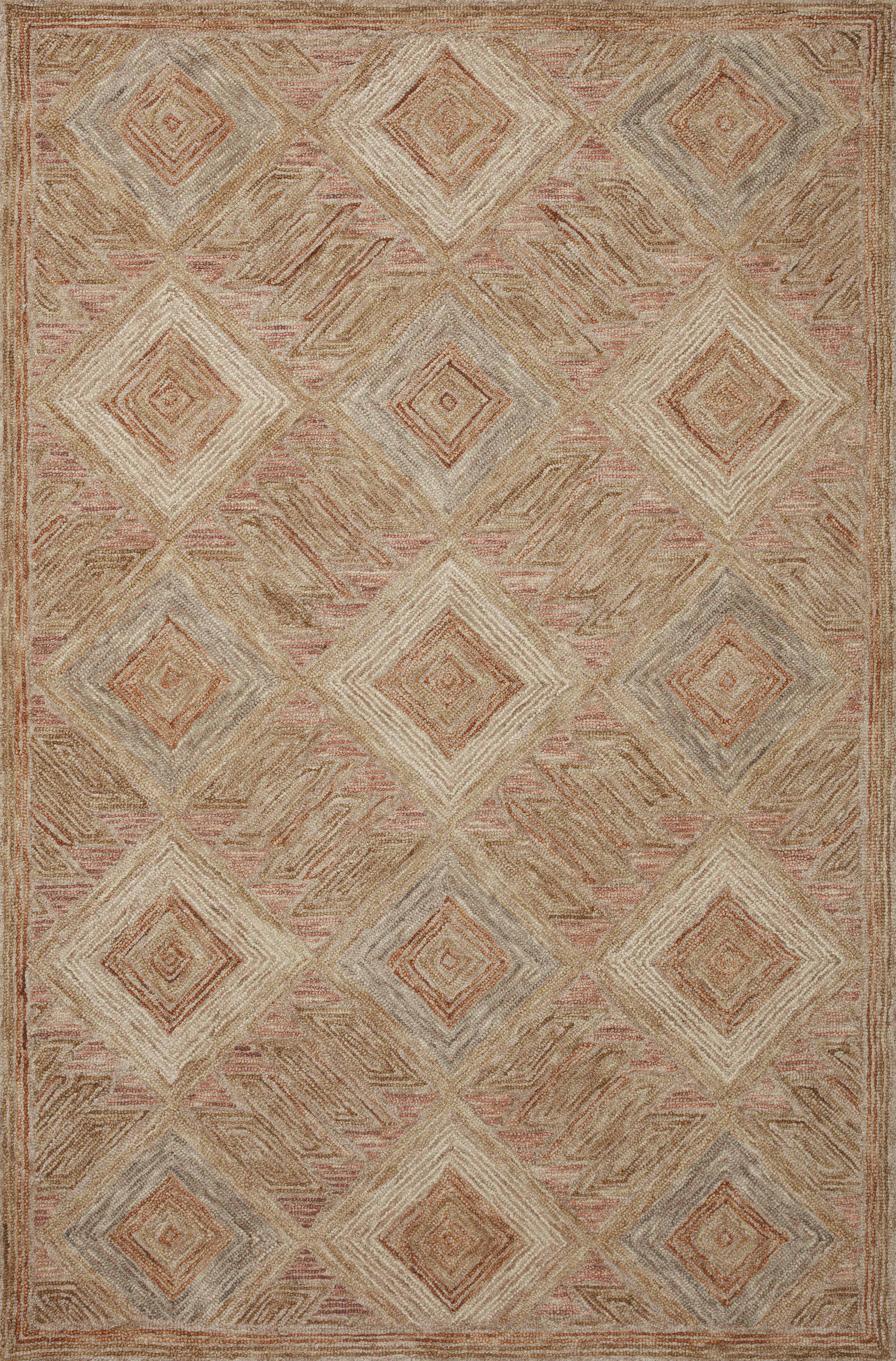The Varena VAR-02 Berry / Multi Area Rug brings vibrant berry and vibrant multi-toned character and graphic flair to your home in a hand-tufted 100% wool area rug