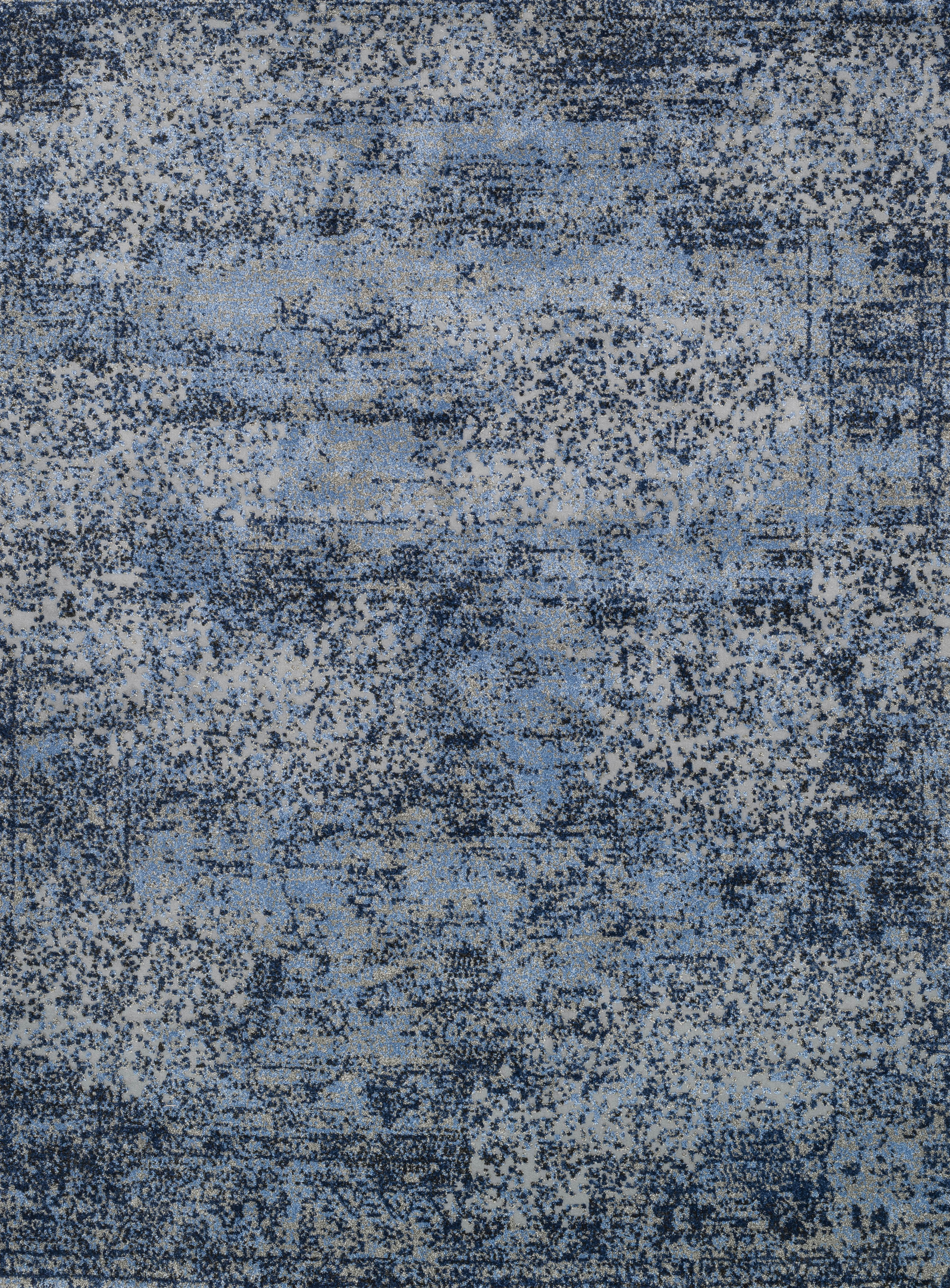 The Viera VR-06 Lt. Blue / Grey Area Rug transforms any space with light blue and elegant grey tones and contemporary and vintage design in a power-loomed polypropylene and polyester area rug