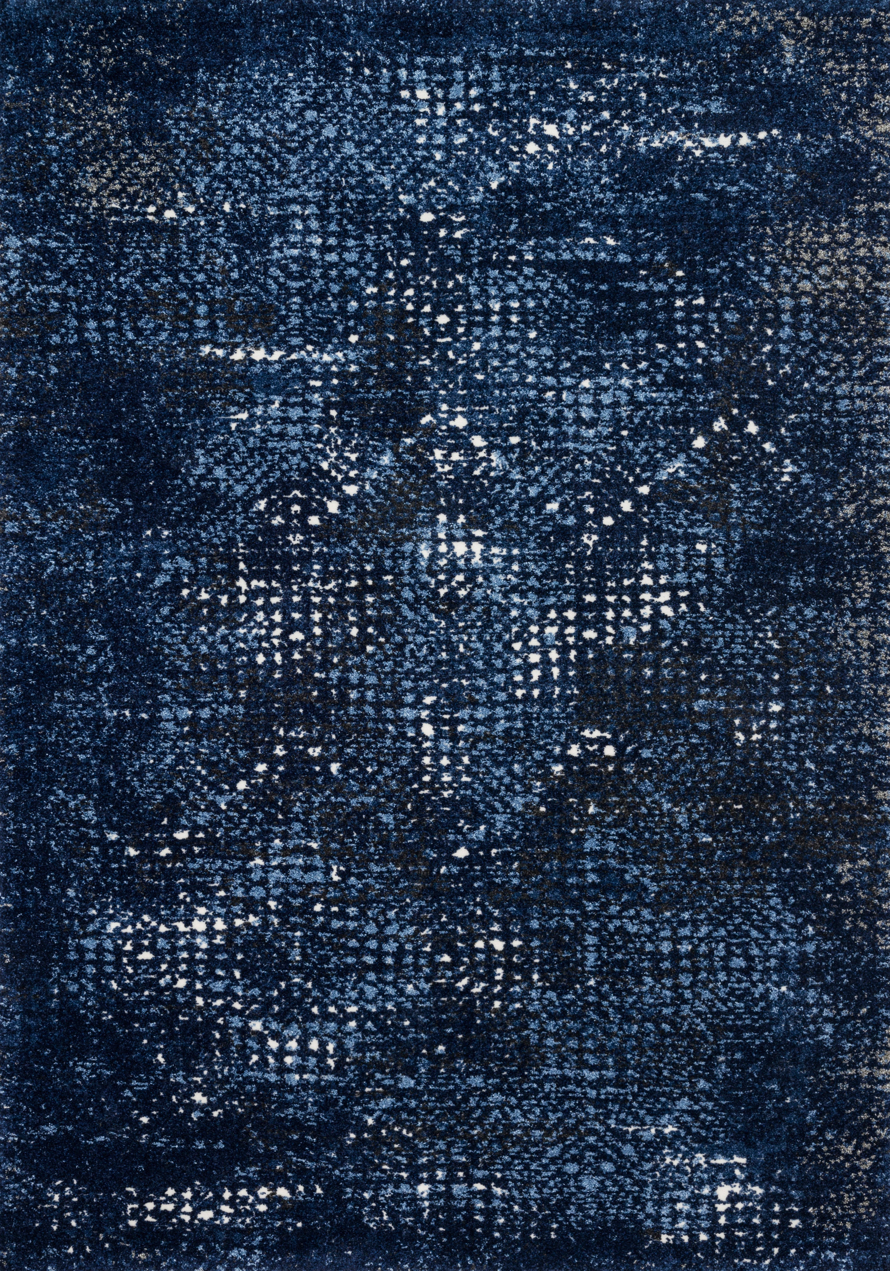 The Viera VR-08 Dark Blue / Light Blue Area Rug is a power-loomed polypropylene and polyester area rug that radiates dark blue and light blue charm and contemporary and vintage elegance