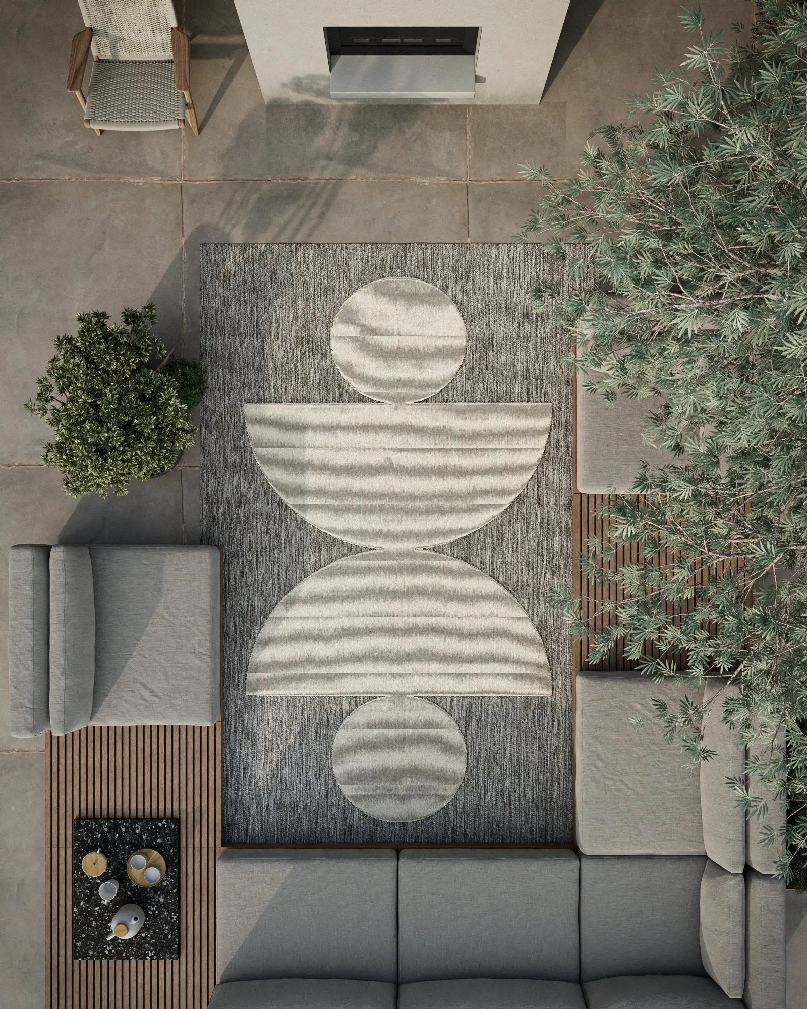 Vines VN-03 Gray Area Rug by Momeni