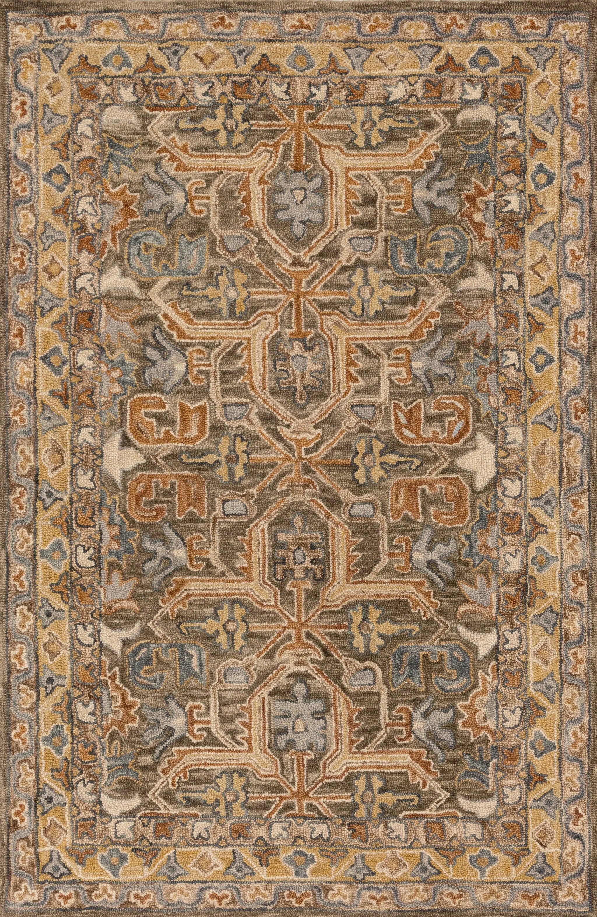 Victoria VK-01 Walnut / Multi Area Rug by Loloi