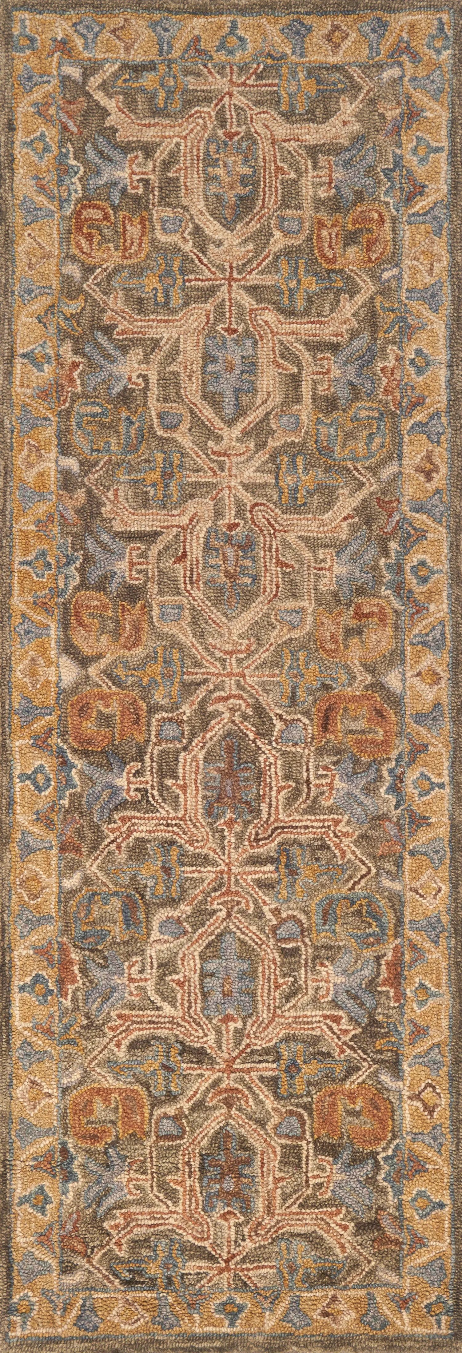 Victoria VK-01 Walnut / Multi Area Rug by Loloi