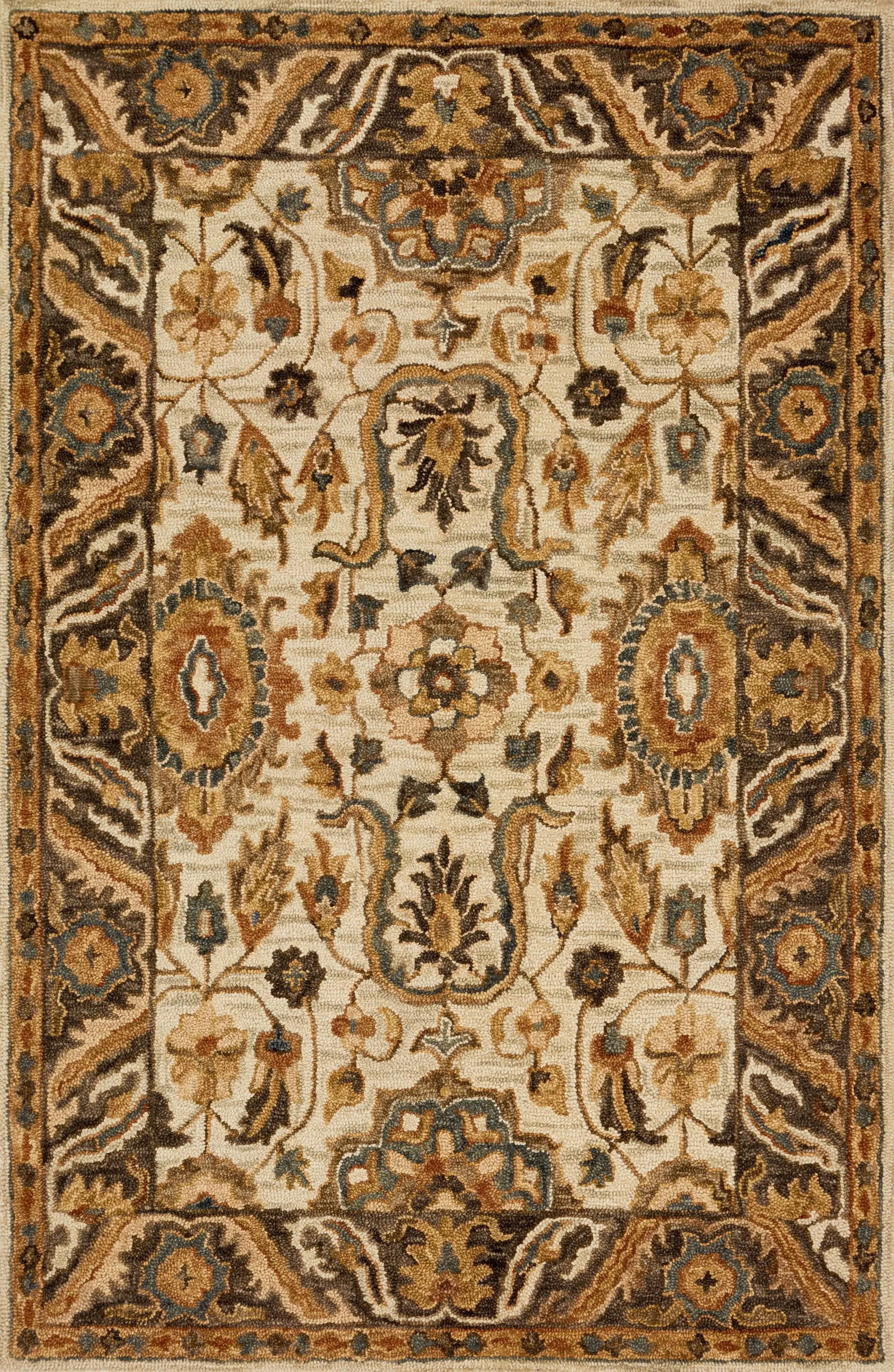 Victoria VK-02 Ivory / Dk Taupe Area Rug by Loloi