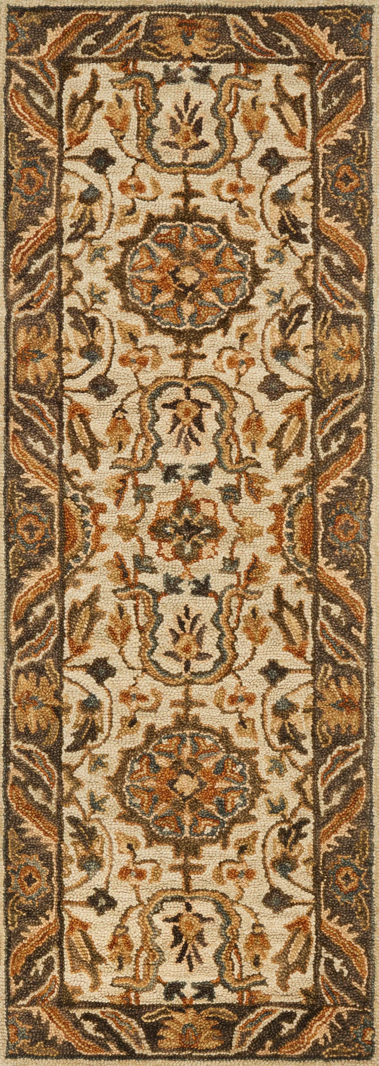 Victoria VK-02 Ivory / Dk Taupe Area Rug by Loloi