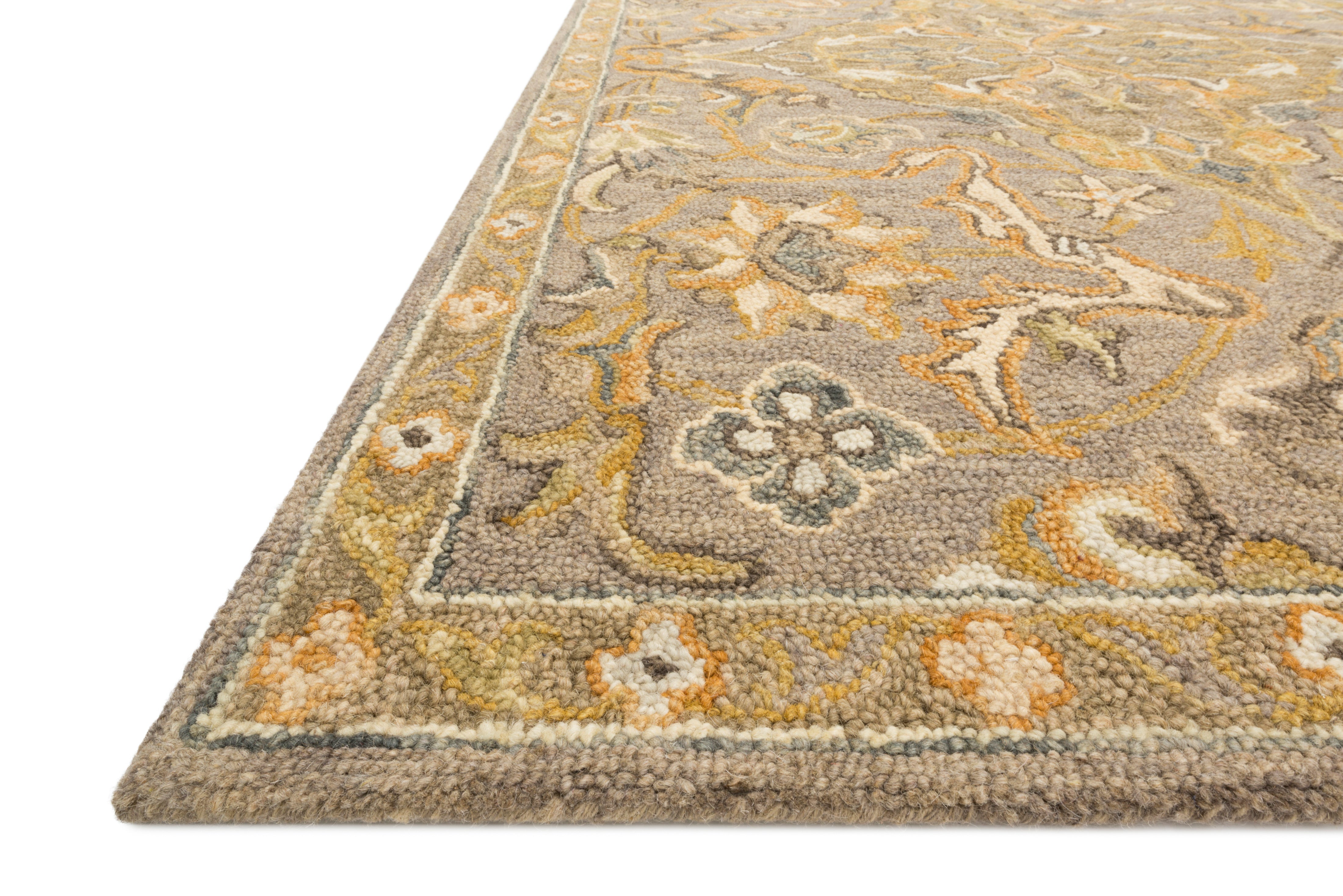 Crafted as a hooked 100% wool area rug, the Victoria VK-04 Grey / Multi Area Rug brings elegant grey and vibrant multi-toned warmth and traditional character to your space