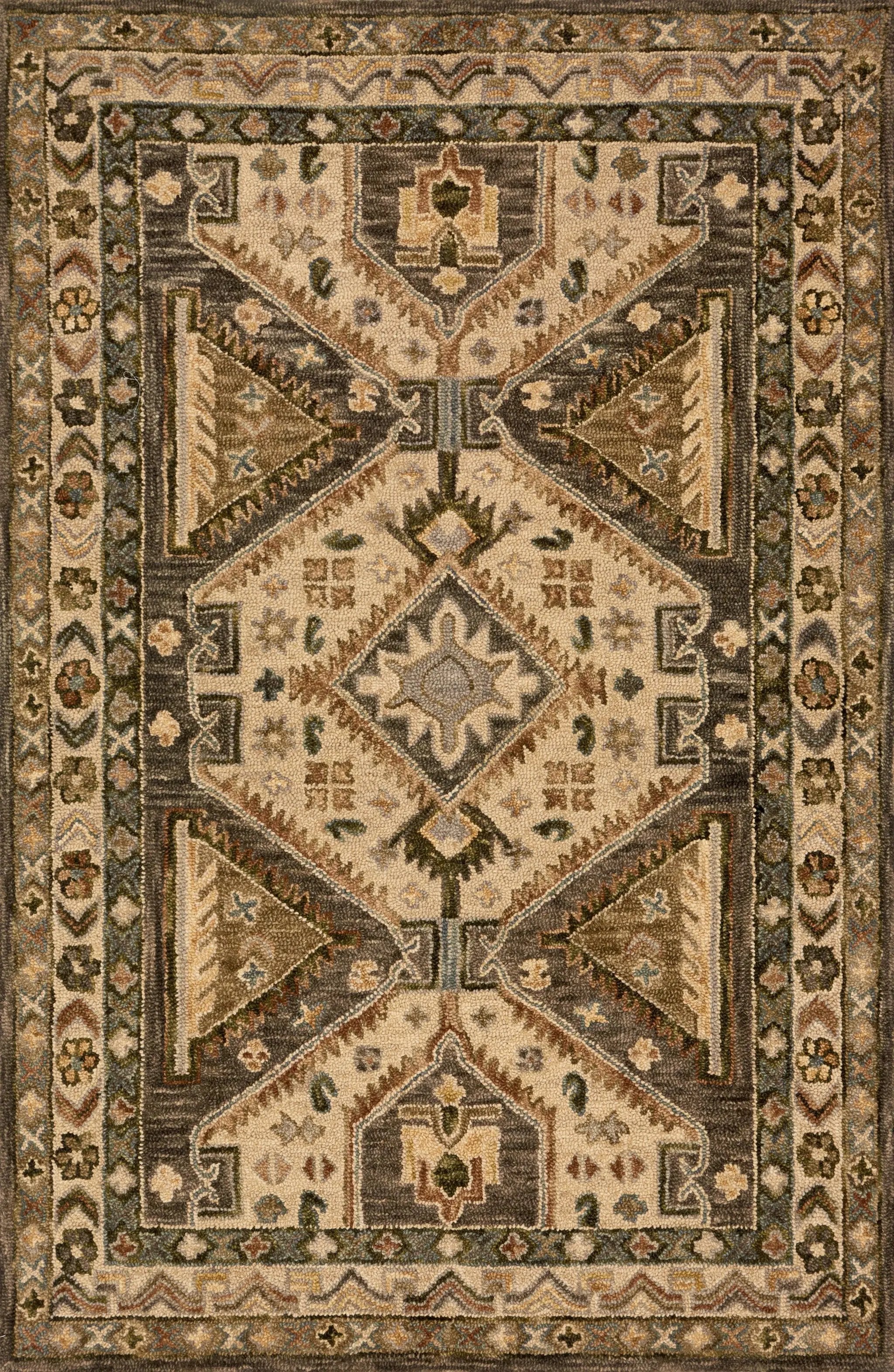 Victoria VK-07 Walnut / Beige Area Rug by Loloi