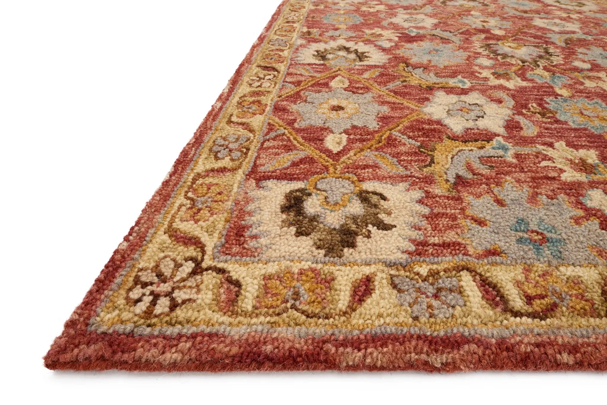 Victoria VK-09 Terracotta / Gold Area Rug by Loloi