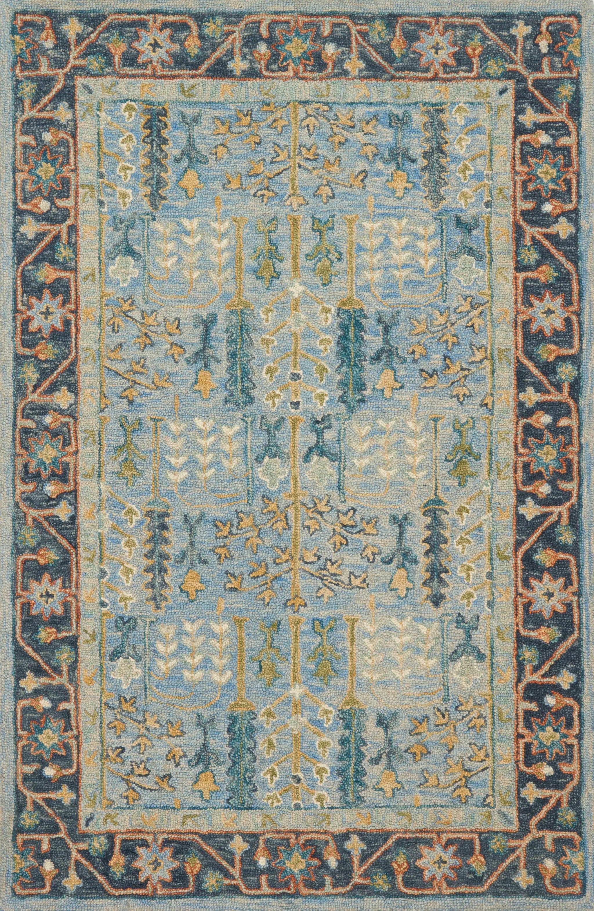 Victoria VK-12 Lt Blue / Dk Blue Area Rug by Loloi