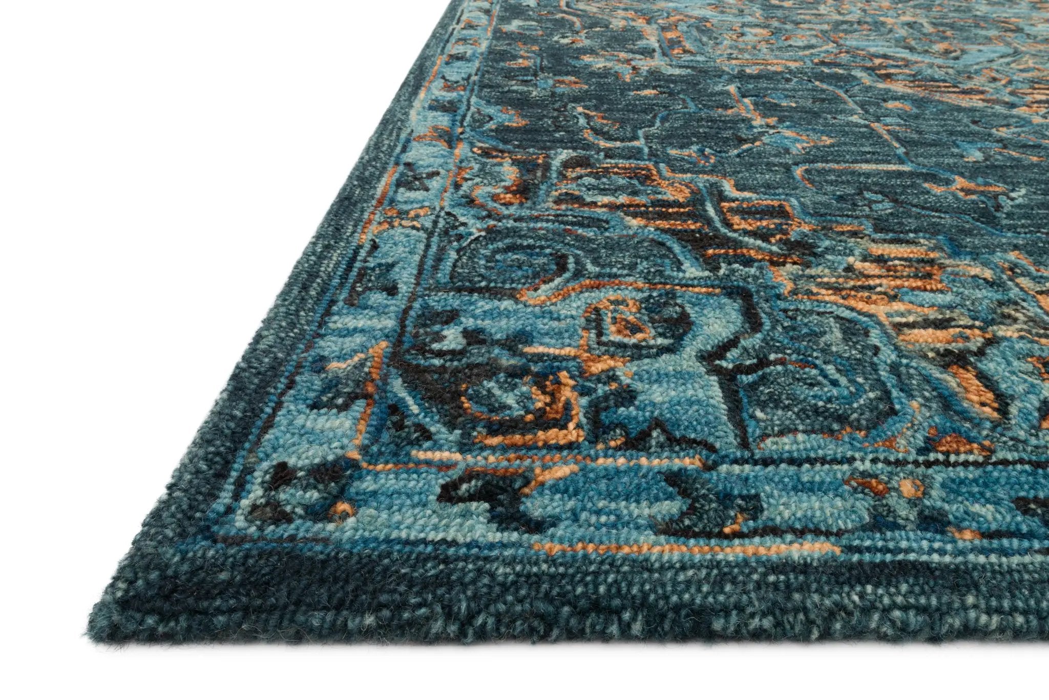 Victoria VK-15 Teal / Multi Area Rug by Loloi