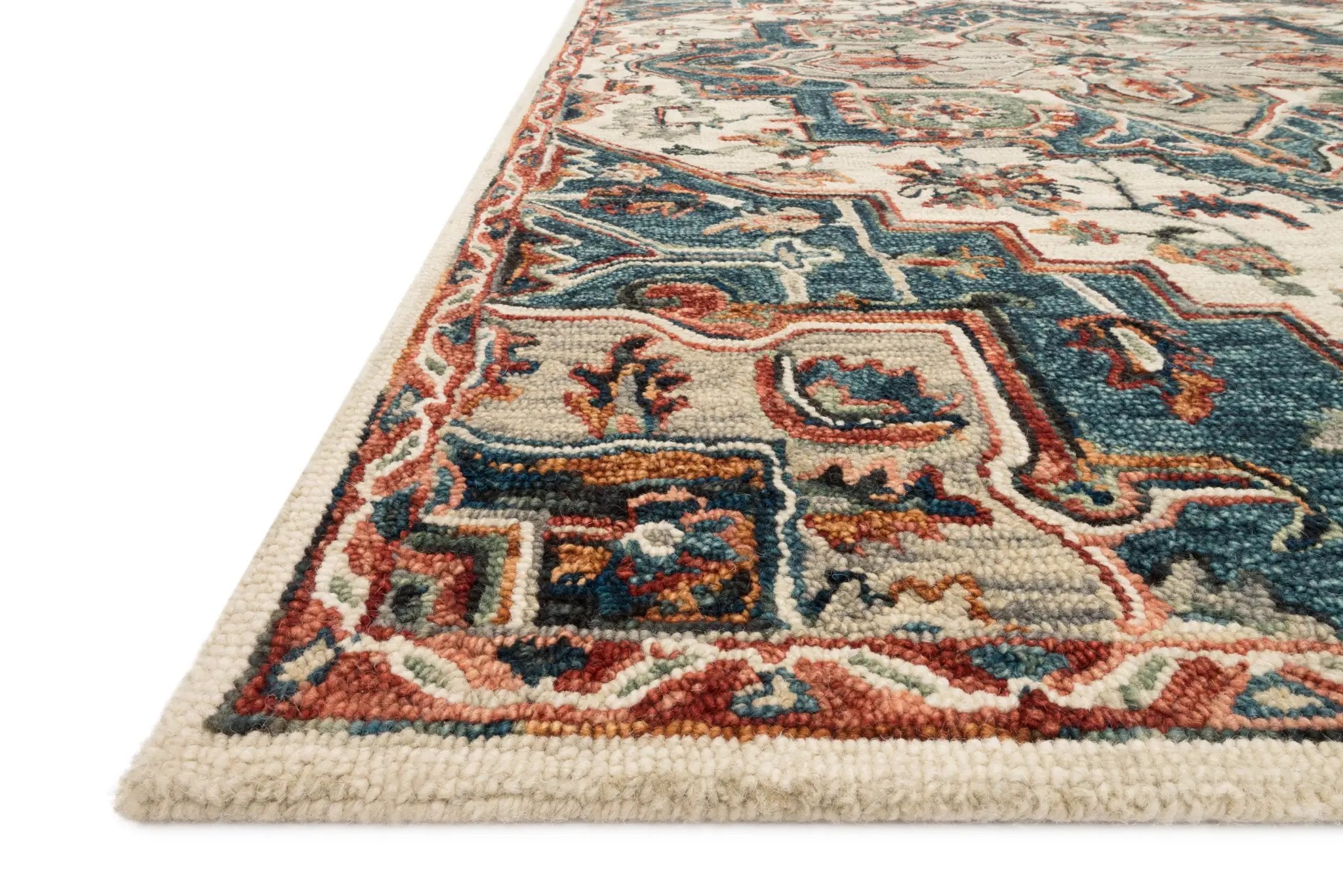 Victoria VK-16 Blue / Red Area Rug by Loloi