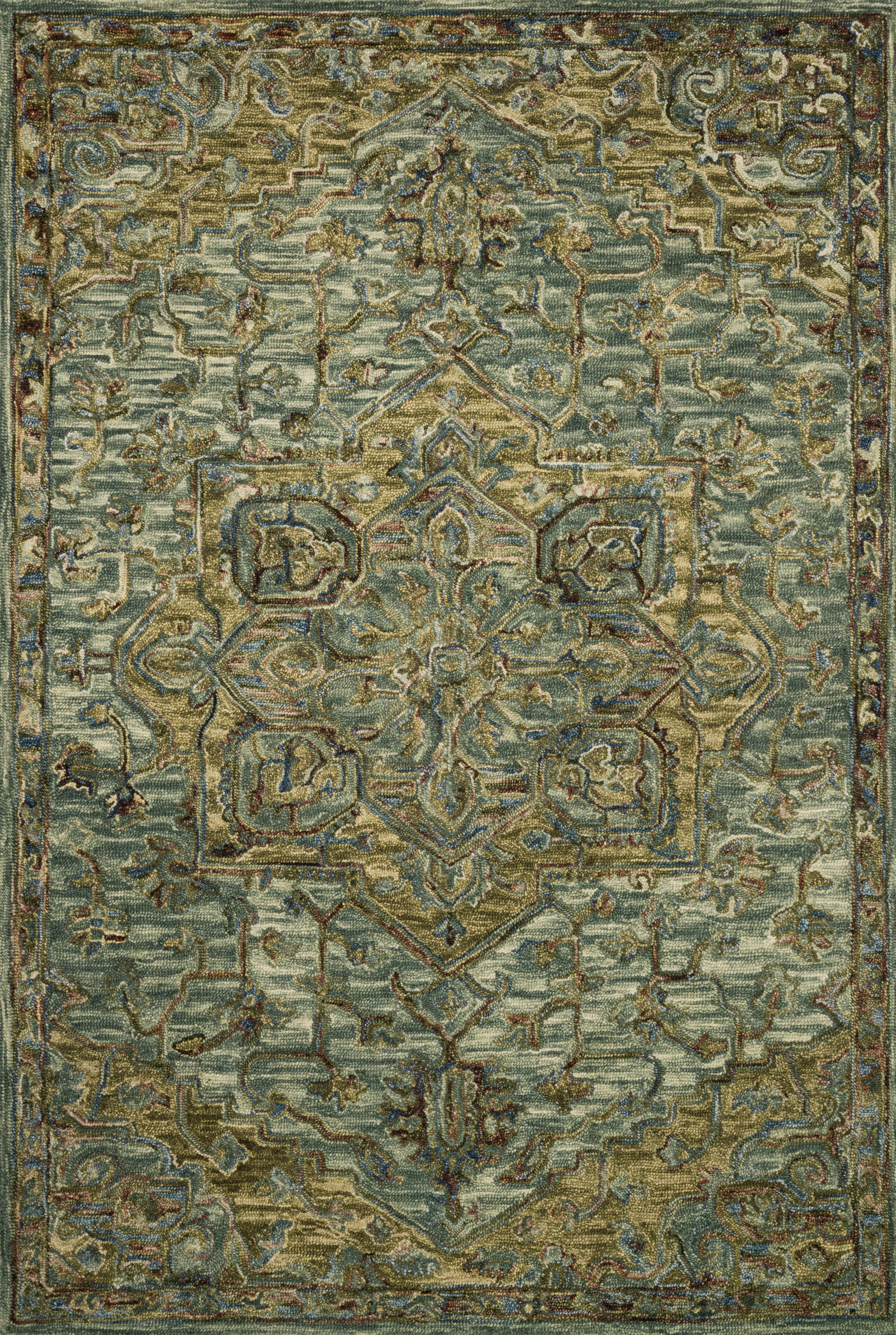 The Victoria VK-20 Dark Green / Tobacco Area Rug transforms any space with dark green and rich tobacco tones and traditional design in a hooked 100% wool area rug
