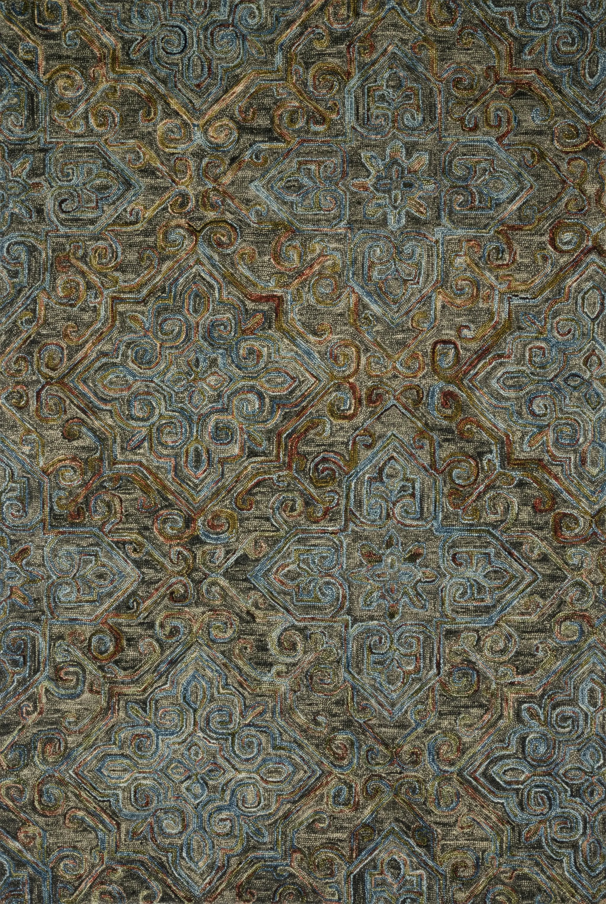 Victoria VK-21 Charcoal / Multi Area Rug by Loloi