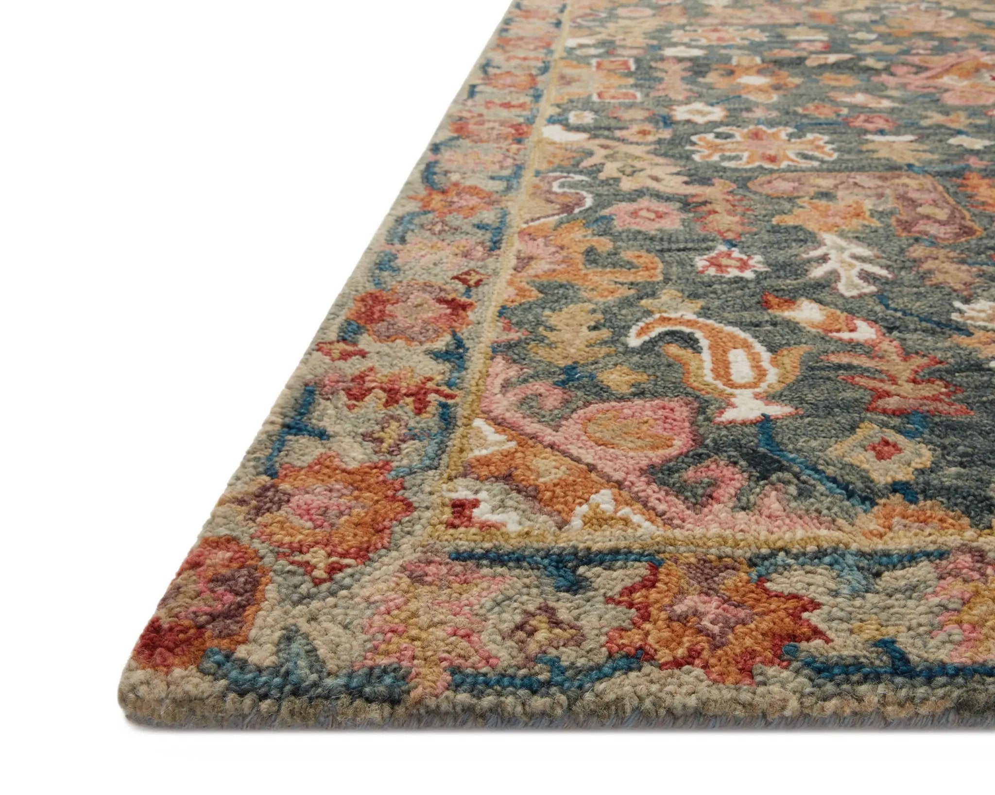 Victoria VK-22 Navy / Multi Area Rug by Loloi
