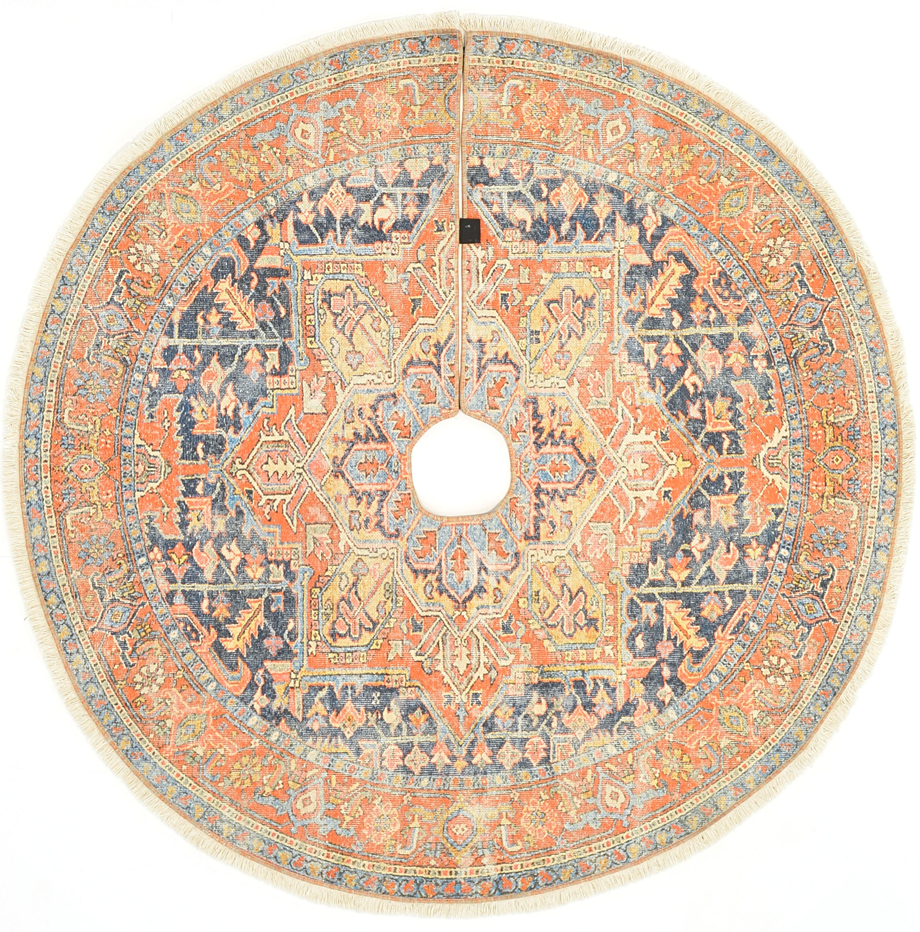 Momeni VTS-2 Navy Vintage Round Tree Skirt