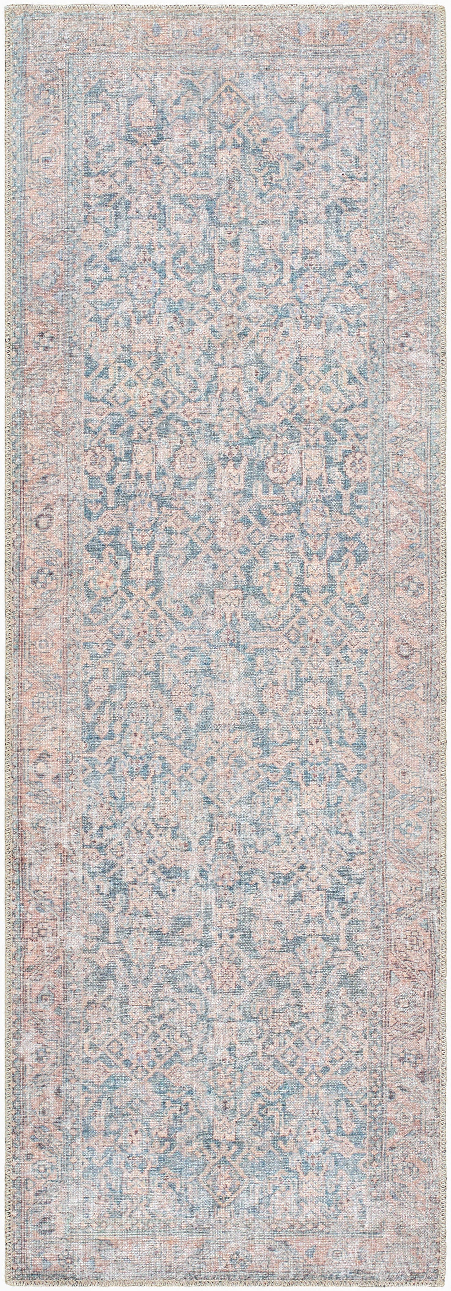 Vivir Lorelai VVLO-2301 Deep Teal Machine Washable Area Rug by LIVABLISS