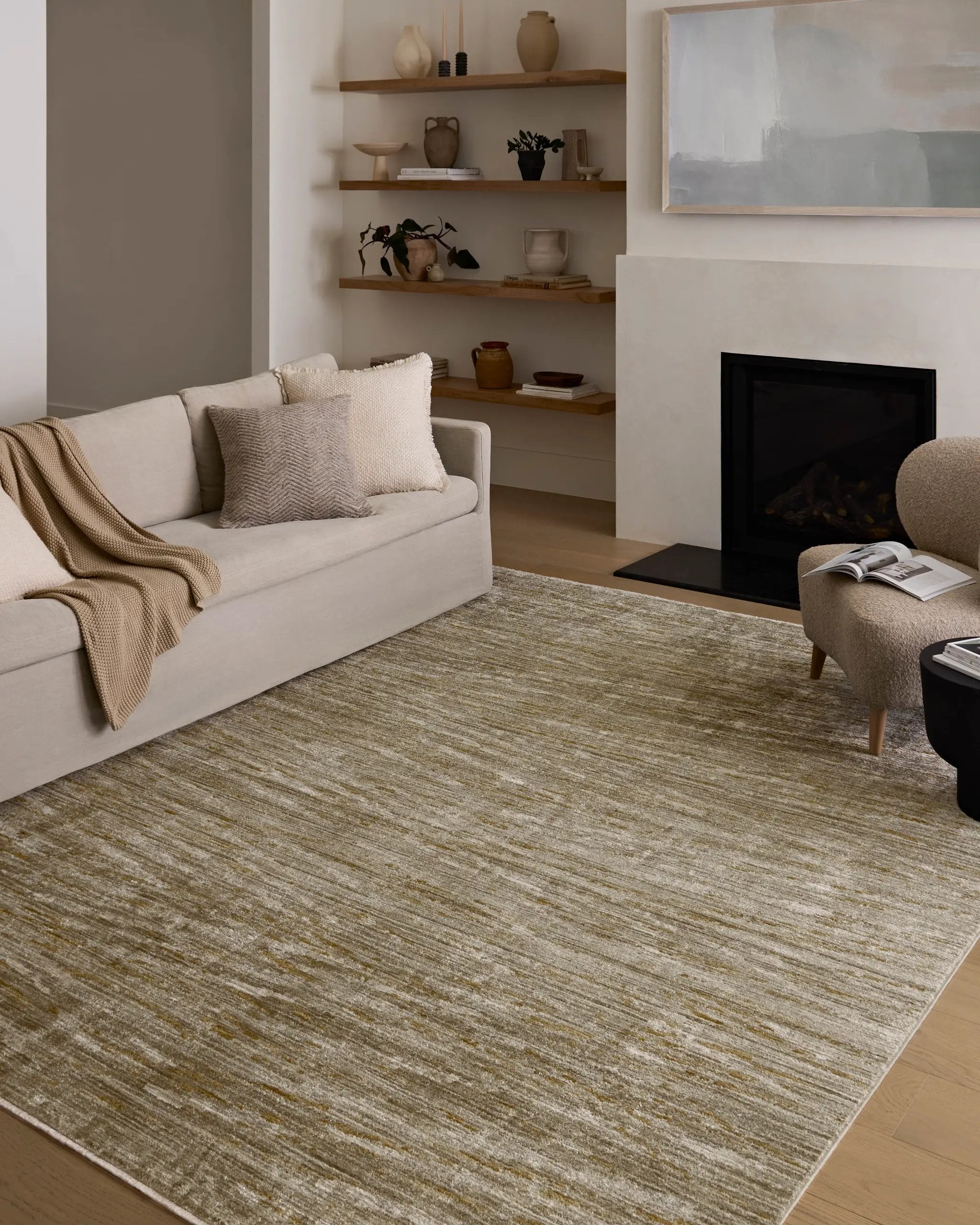 Wade WAE-01 Sage / Gold Area Rug by Loloi