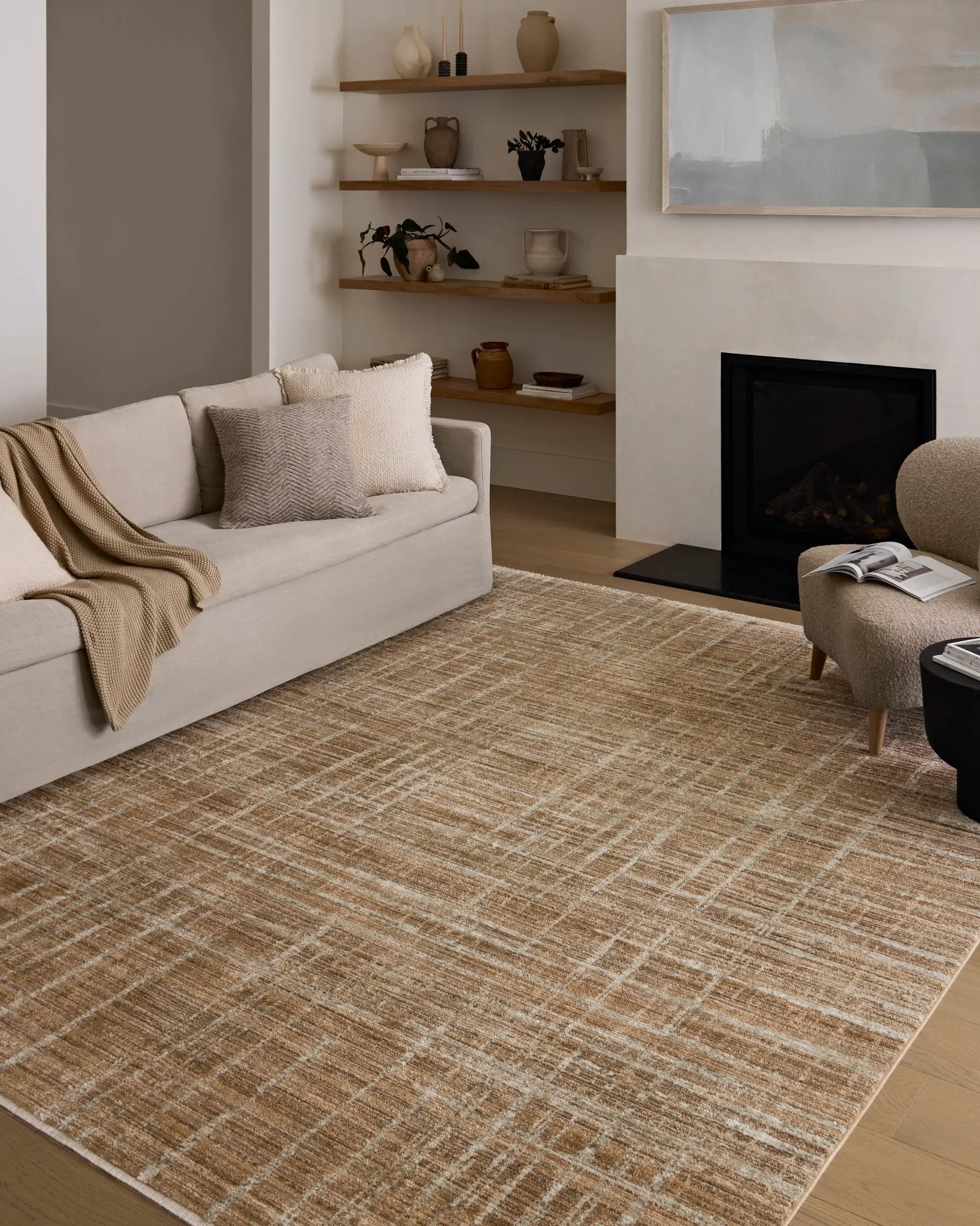 Wade WAE-03 Clay / Silver Area Rug by Loloi
