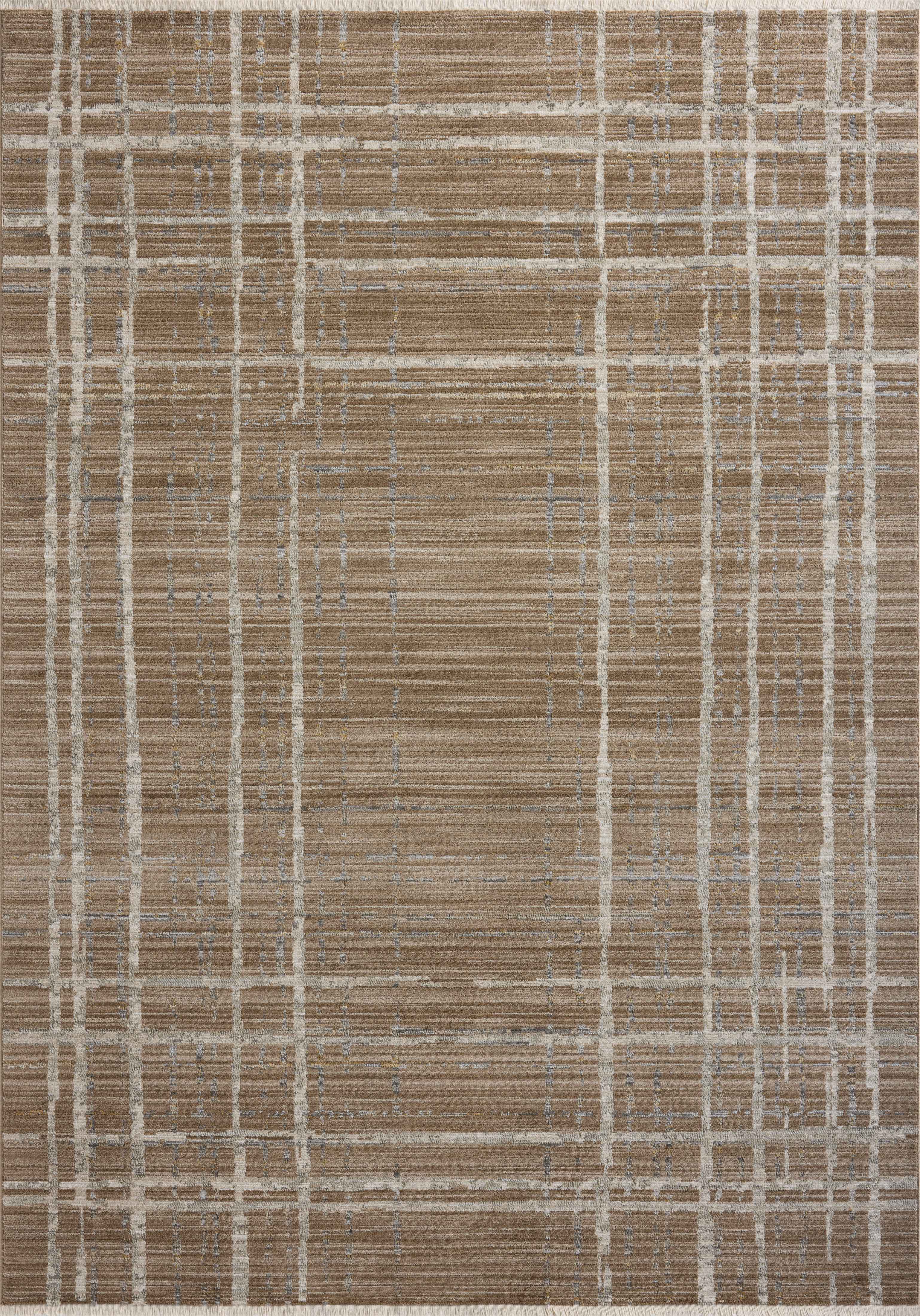 Designed with abstract and linear artistry in brown and grounding stone hues, the Wade WAE-05 Brown / Stone Area Rug is a power-loomed 100% polyester area rug that stands out