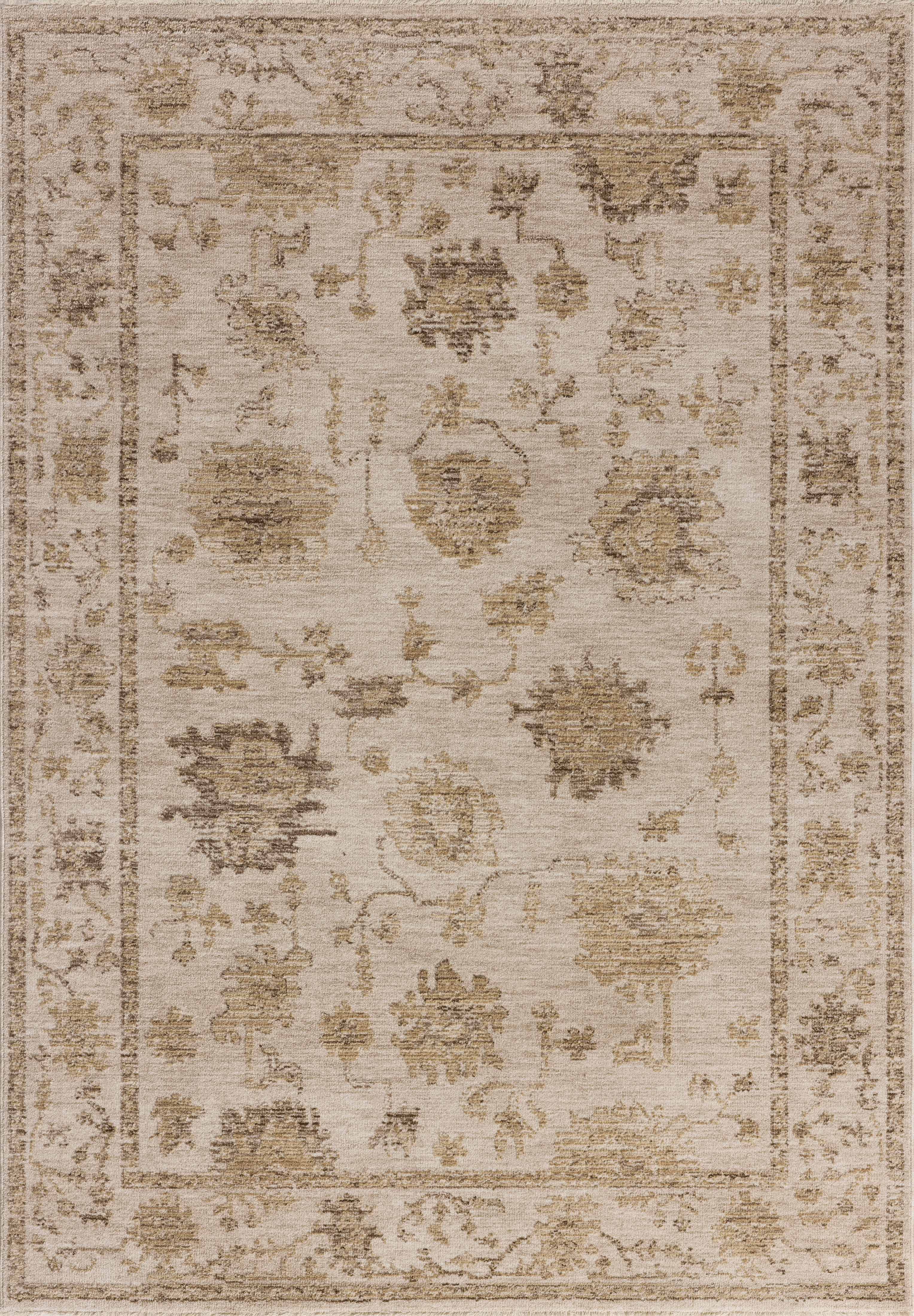 The Willa WIA-04 Fog / Natural Area Rug offers misty and warm natural sophistication and traditional and vintage charm in a power-loomed 100% polyester area rug
