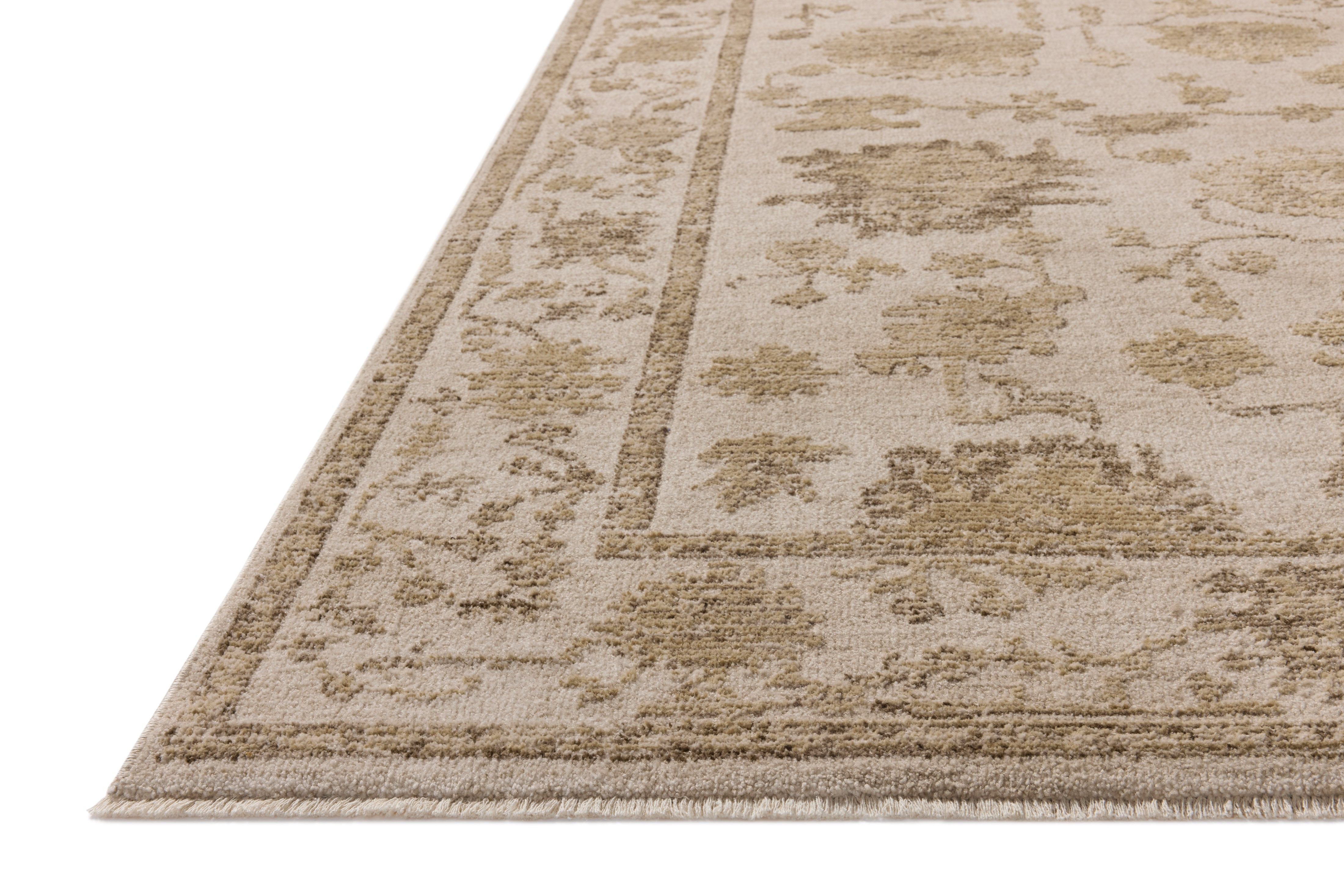 The Willa WIA-04 Fog / Natural Area Rug offers misty and warm natural sophistication and traditional and vintage charm in a power-loomed 100% polyester area rug