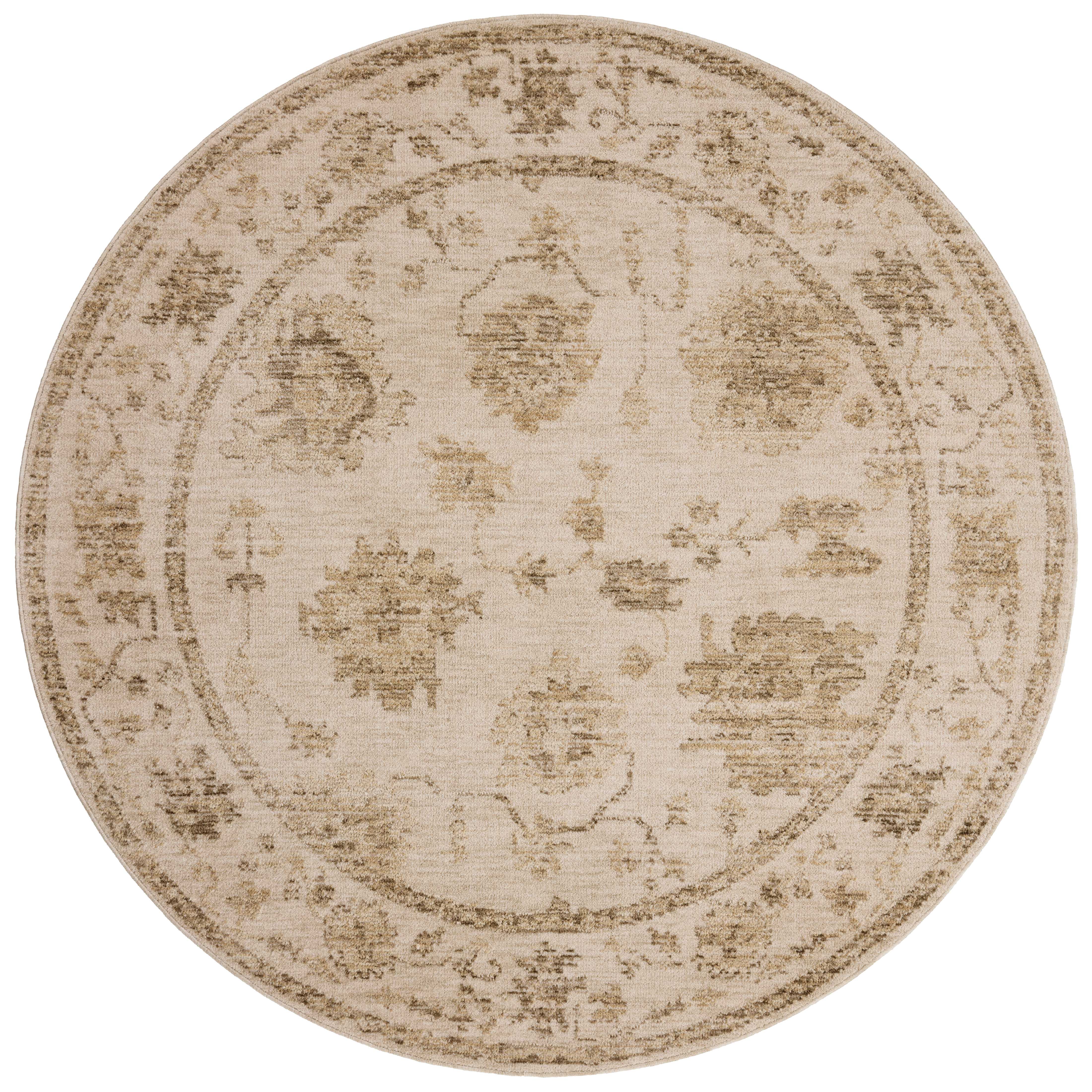 The Willa WIA-04 Fog / Natural Area Rug offers misty and warm natural sophistication and traditional and vintage charm in a power-loomed 100% polyester area rug