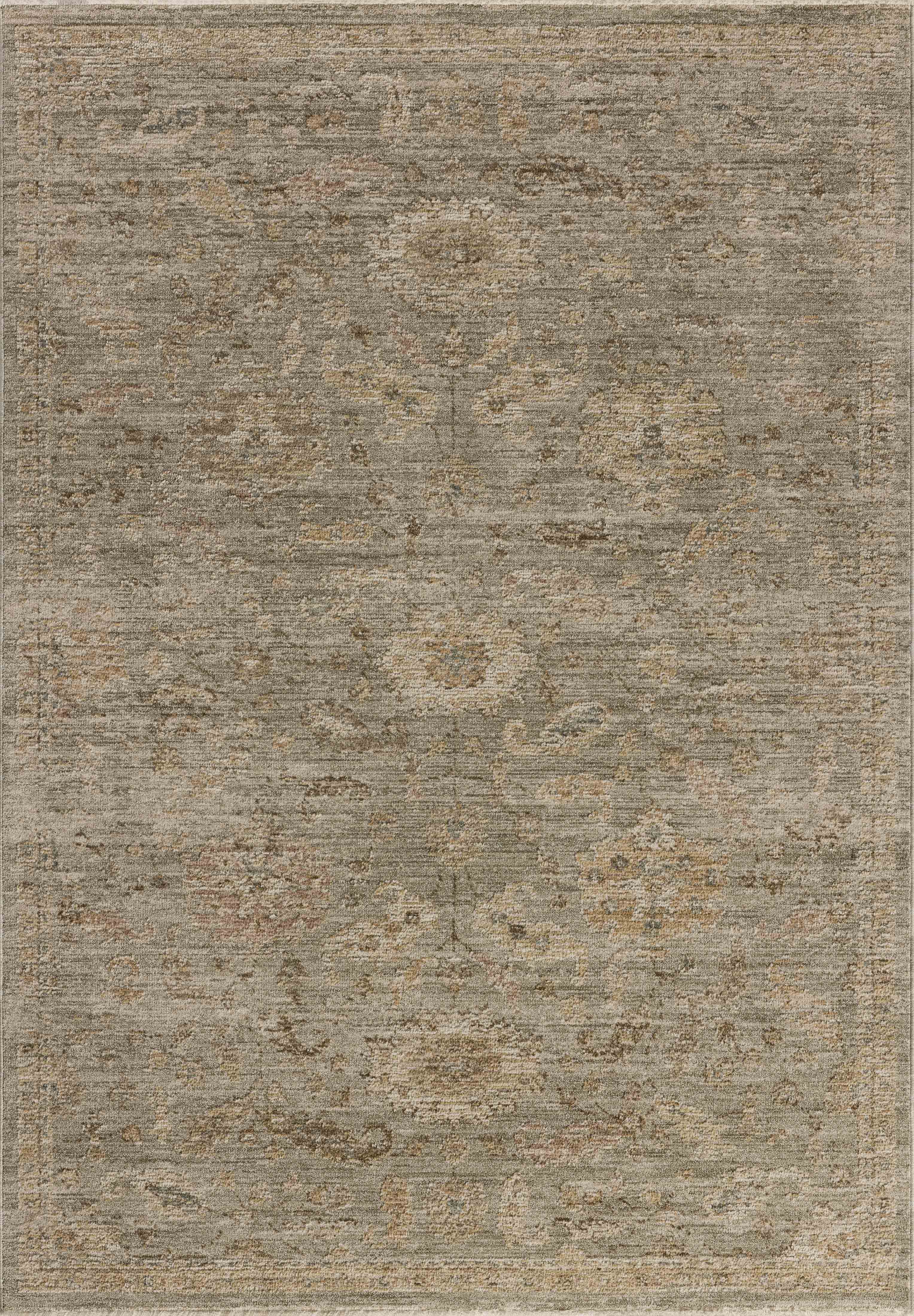 The Willa WIA-06 Sage / Multi Area Rug brings calming sage and vibrant multi-toned character and traditional and vintage flair to your home in a power-loomed 100% polyester area rug