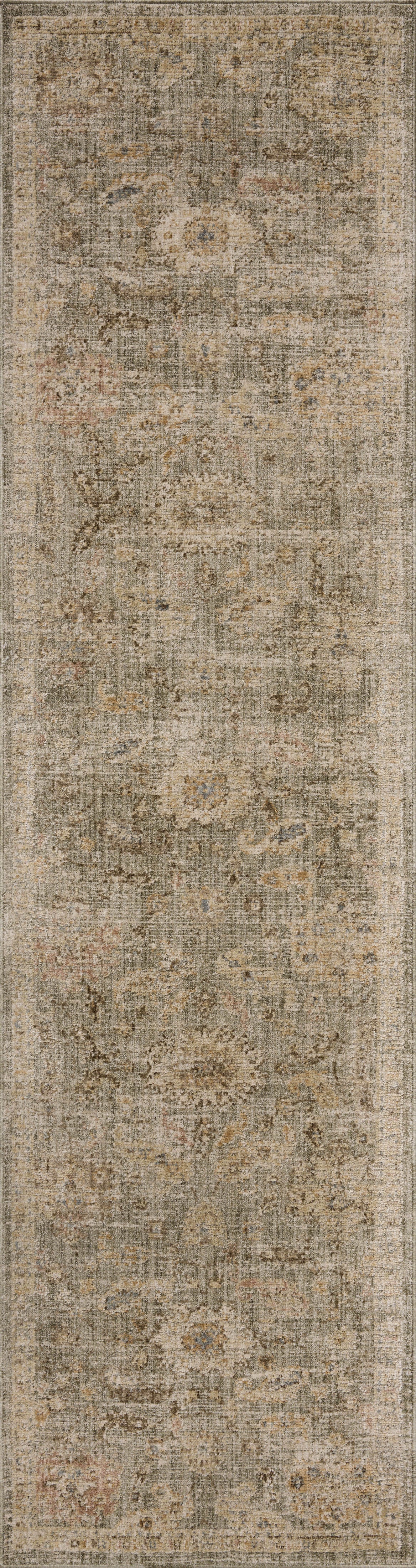 The Willa WIA-06 Sage / Multi Area Rug brings calming sage and vibrant multi-toned character and traditional and vintage flair to your home in a power-loomed 100% polyester area rug