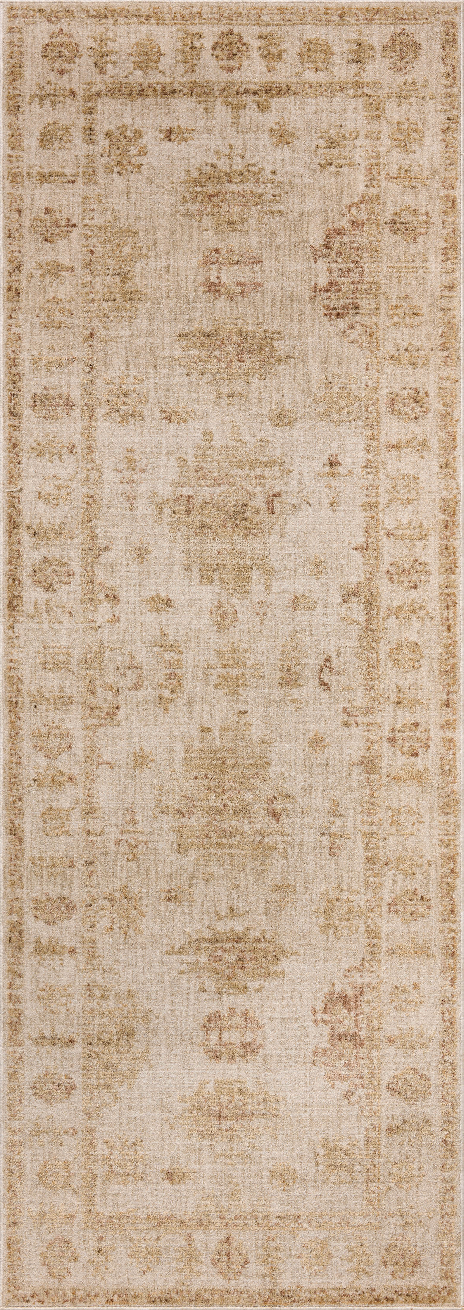 Finished in bone and earthy clay tones with traditional and vintage styling, the Willa WIA-07 Bone / Clay Area Rug is a power-loomed 100% polyester area rug for modern living