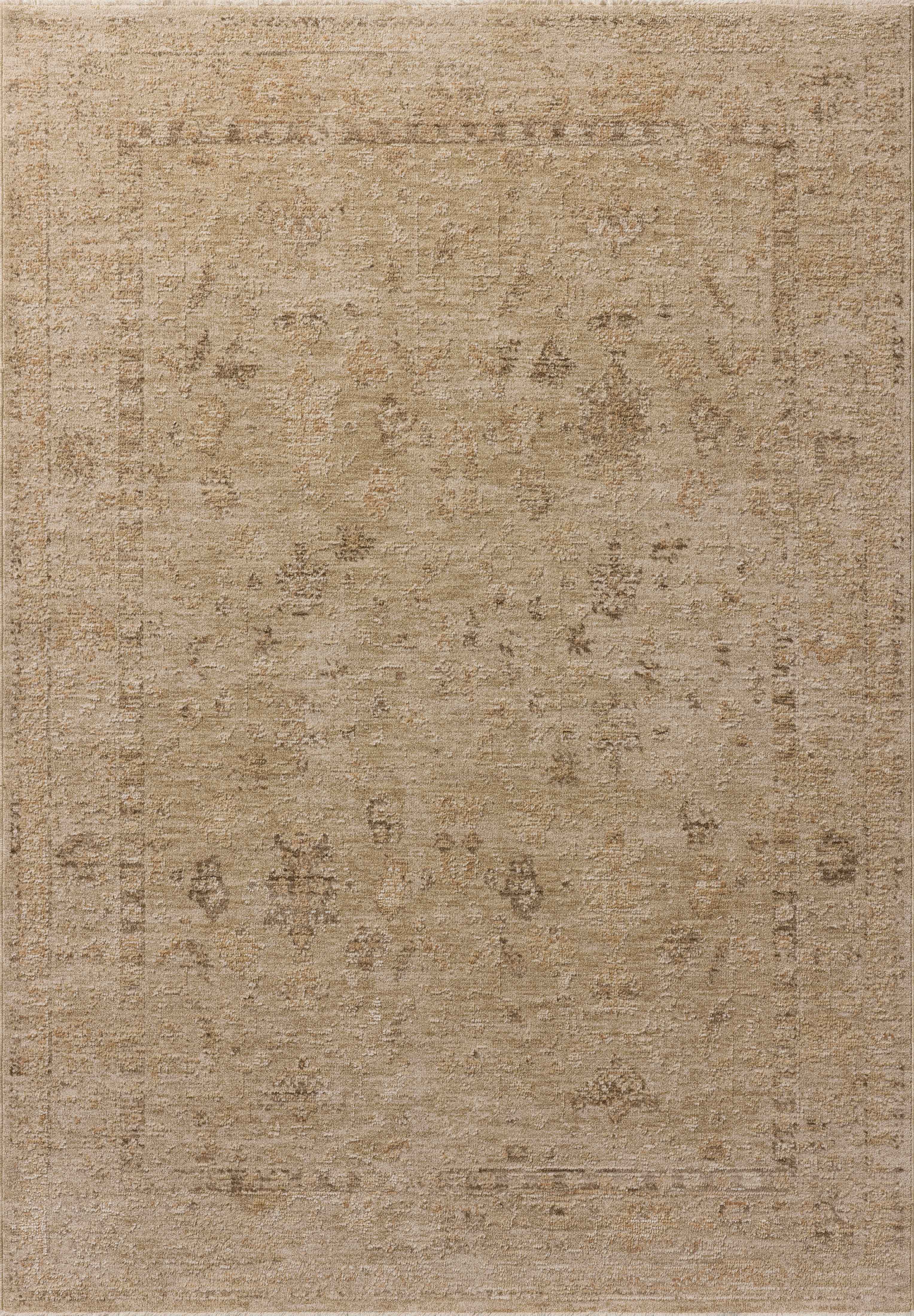 A power-loomed 100% polyester area rug with traditional and vintage design in golden wheat and warm natural hues, the Willa WIA-08 Wheat / Natural Area Rug is a standout in any décor