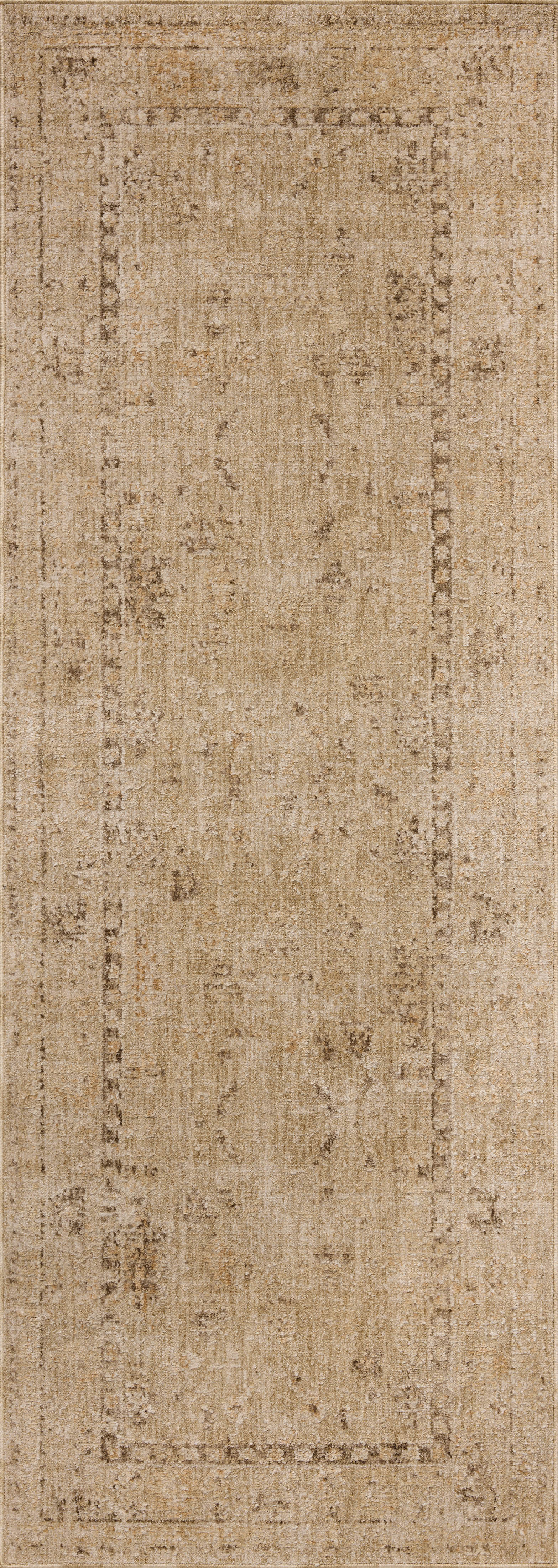 A power-loomed 100% polyester area rug with traditional and vintage design in golden wheat and warm natural hues, the Willa WIA-08 Wheat / Natural Area Rug is a standout in any décor