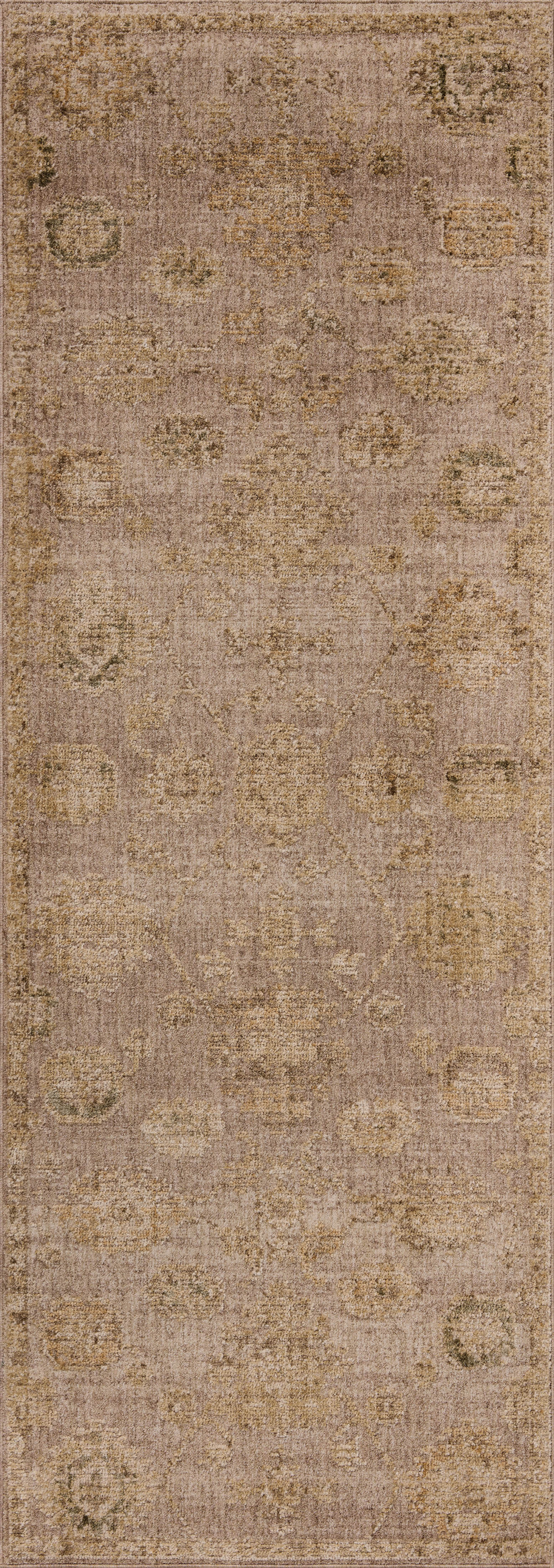 Dressed in grounding stone and vibrant multi-toned hues with traditional and vintage detail, the Willa WIA-10 Stone / Multi Area Rug is a power-loomed 100% polyester area rug that completes any room