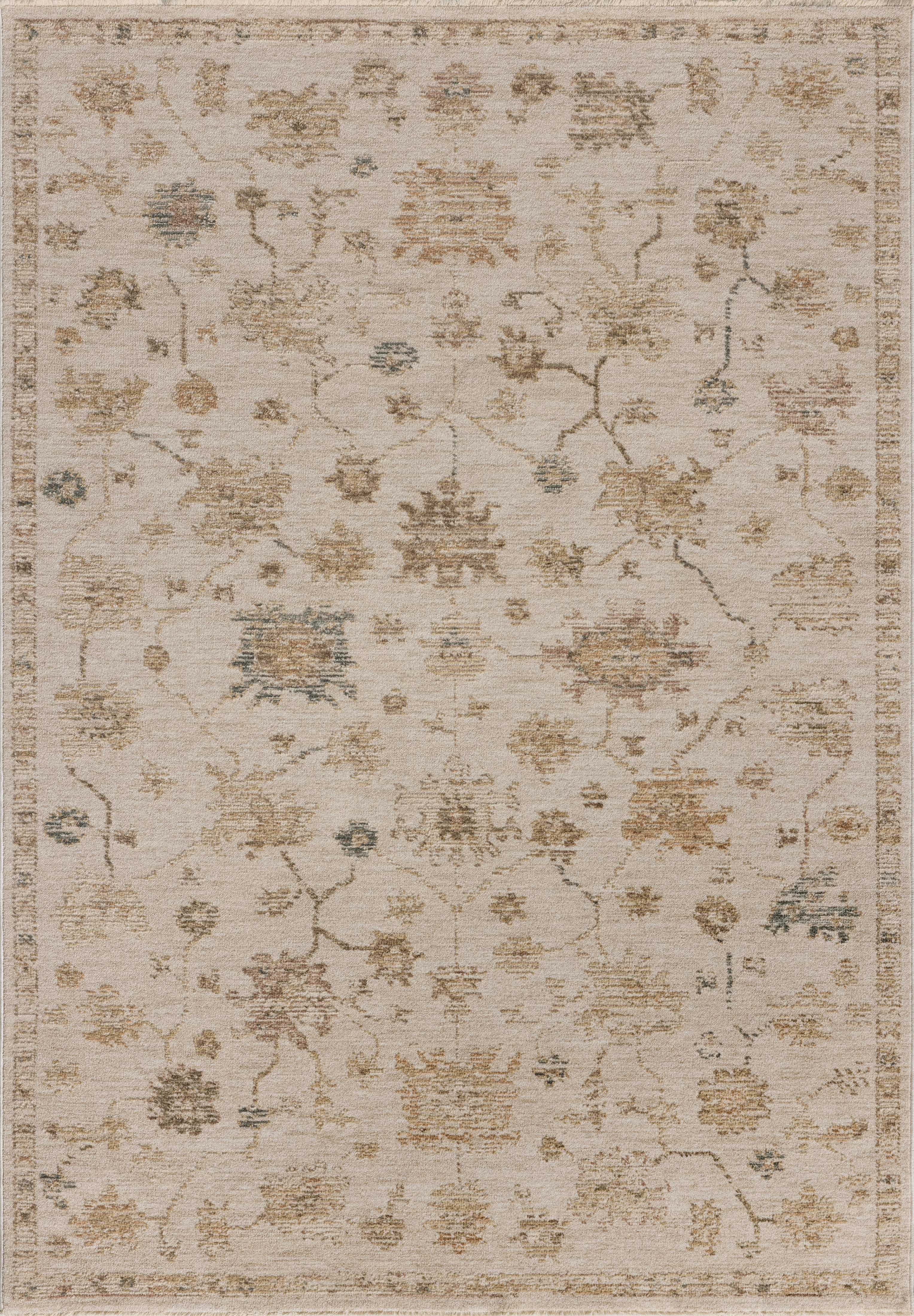 The Willa WIA-11 Bone / Multi Area Rug transforms any space with bone and vibrant multi-toned tones and traditional and vintage design in a power-loomed 100% polyester area rug