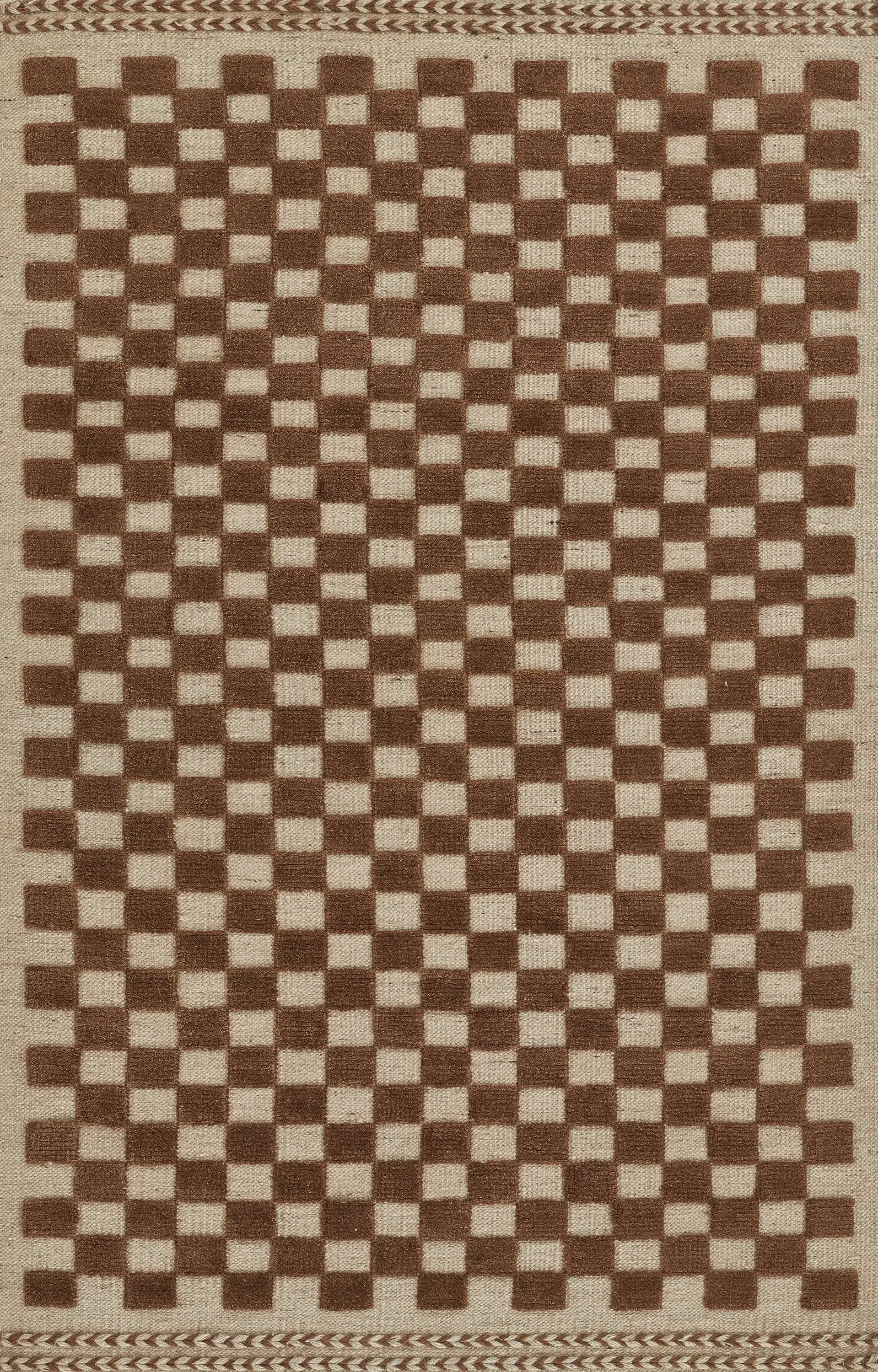 Willow WLO-1 (Checkered) Brown Area Rug by Momeni