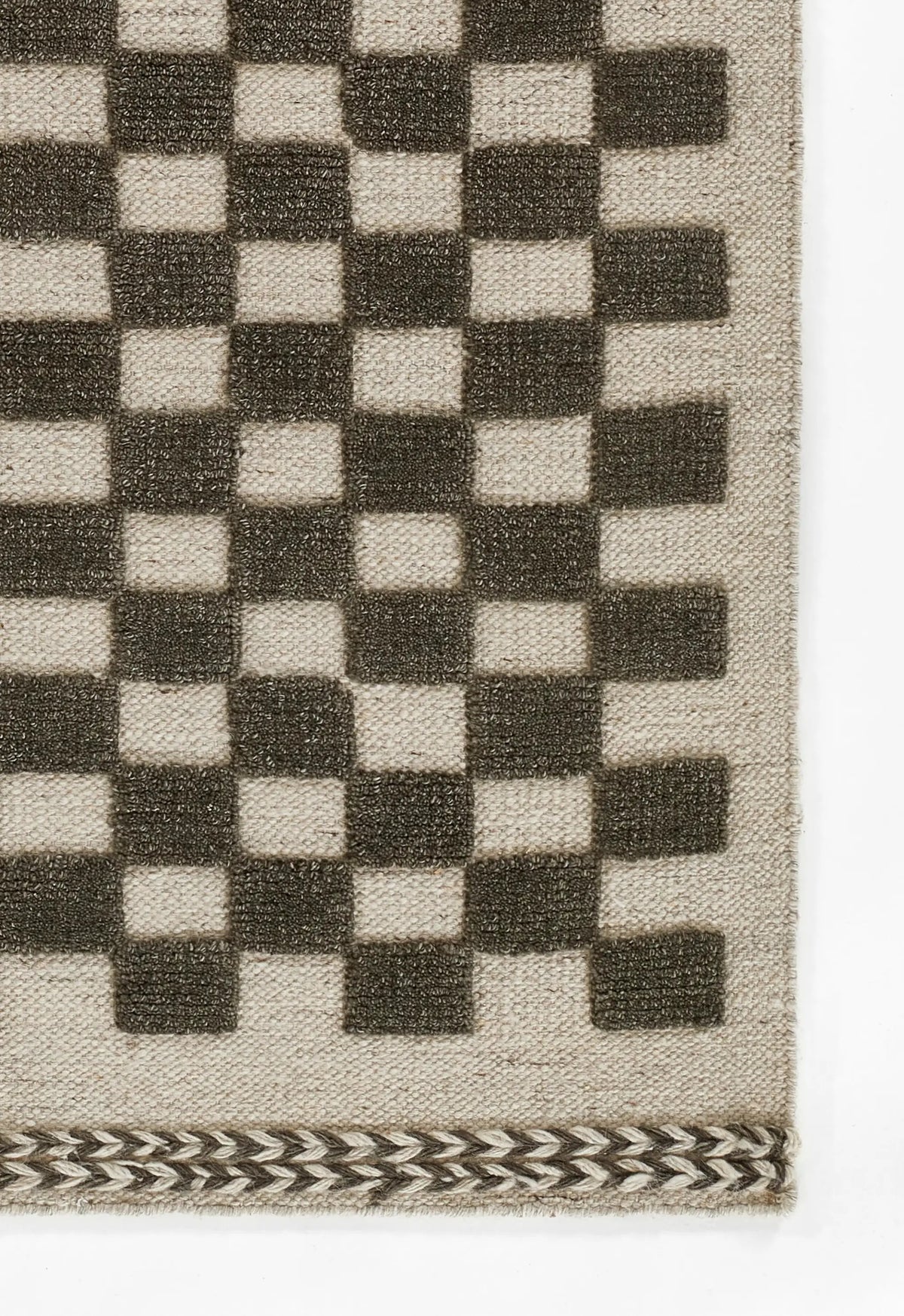 Willow WLO-1 (Checkered) Charcoal Area Rug by Momeni