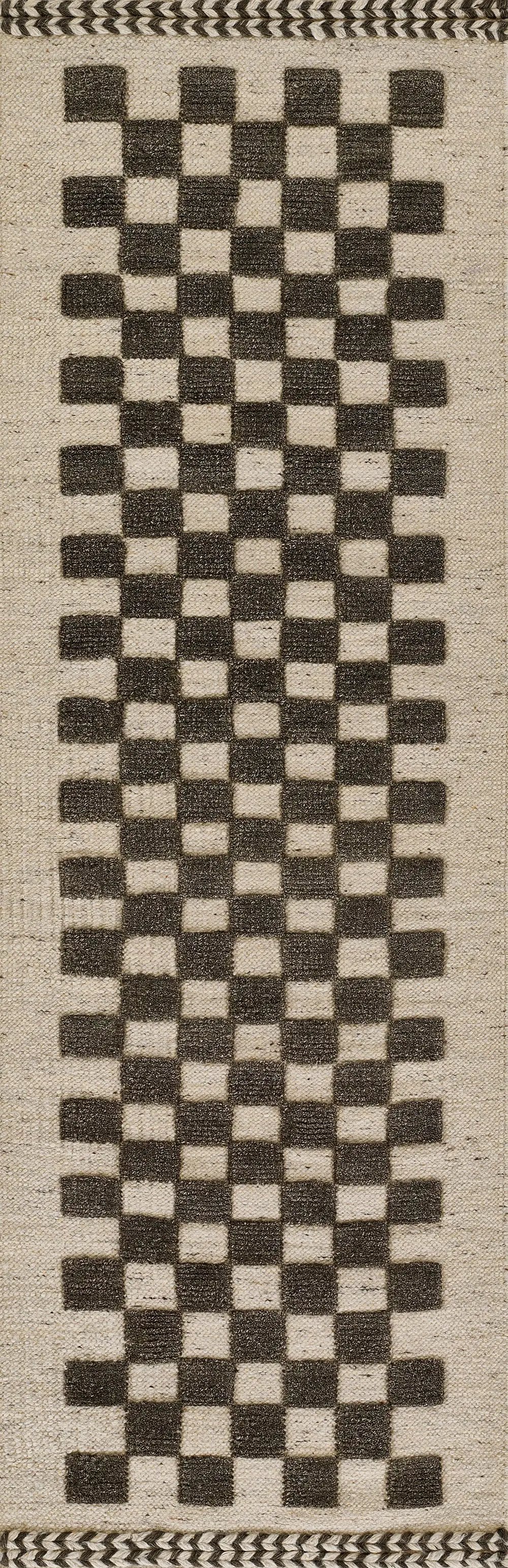 Willow WLO-1 (Checkered) Charcoal Area Rug by Momeni