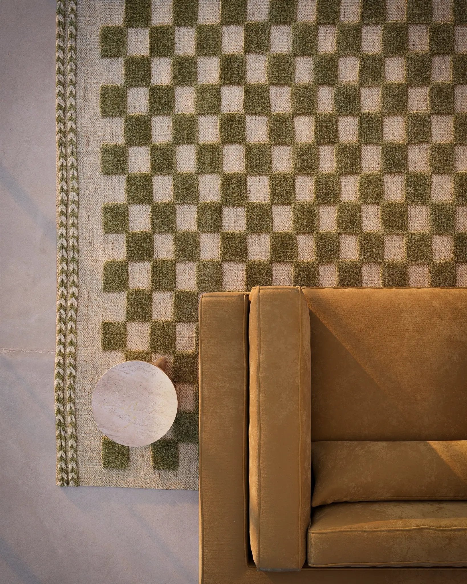 Willow WLO-1 (Checkered) Green Area Rug by Momeni