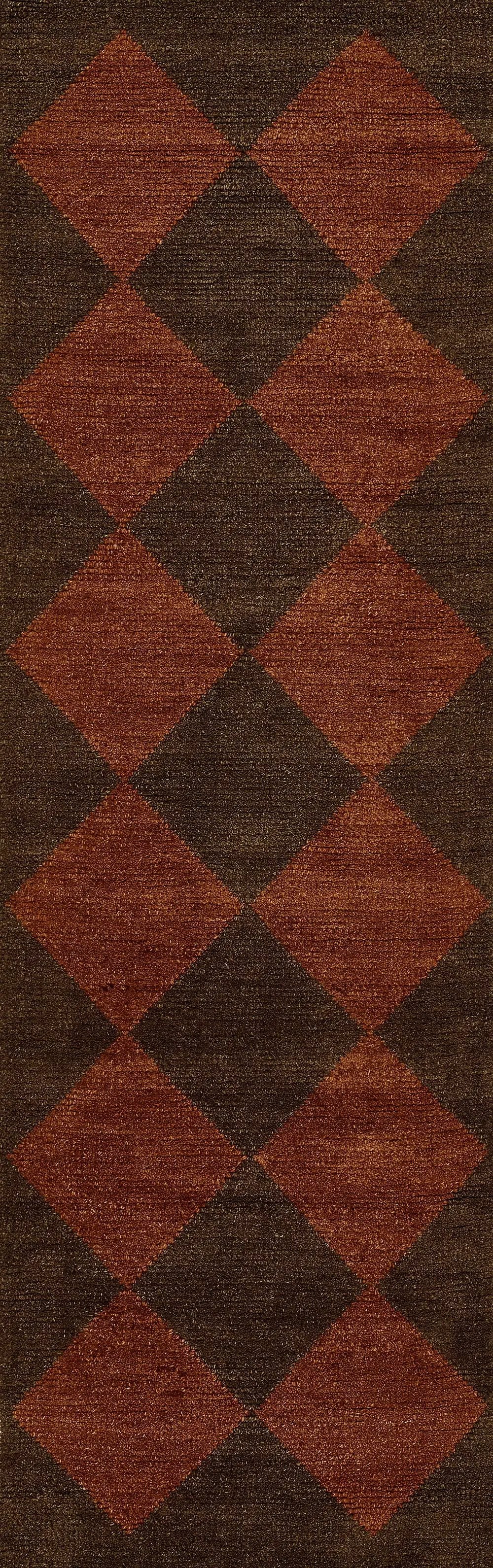Willow WLO-4 (Checkered) Copper Area Rug by Momeni