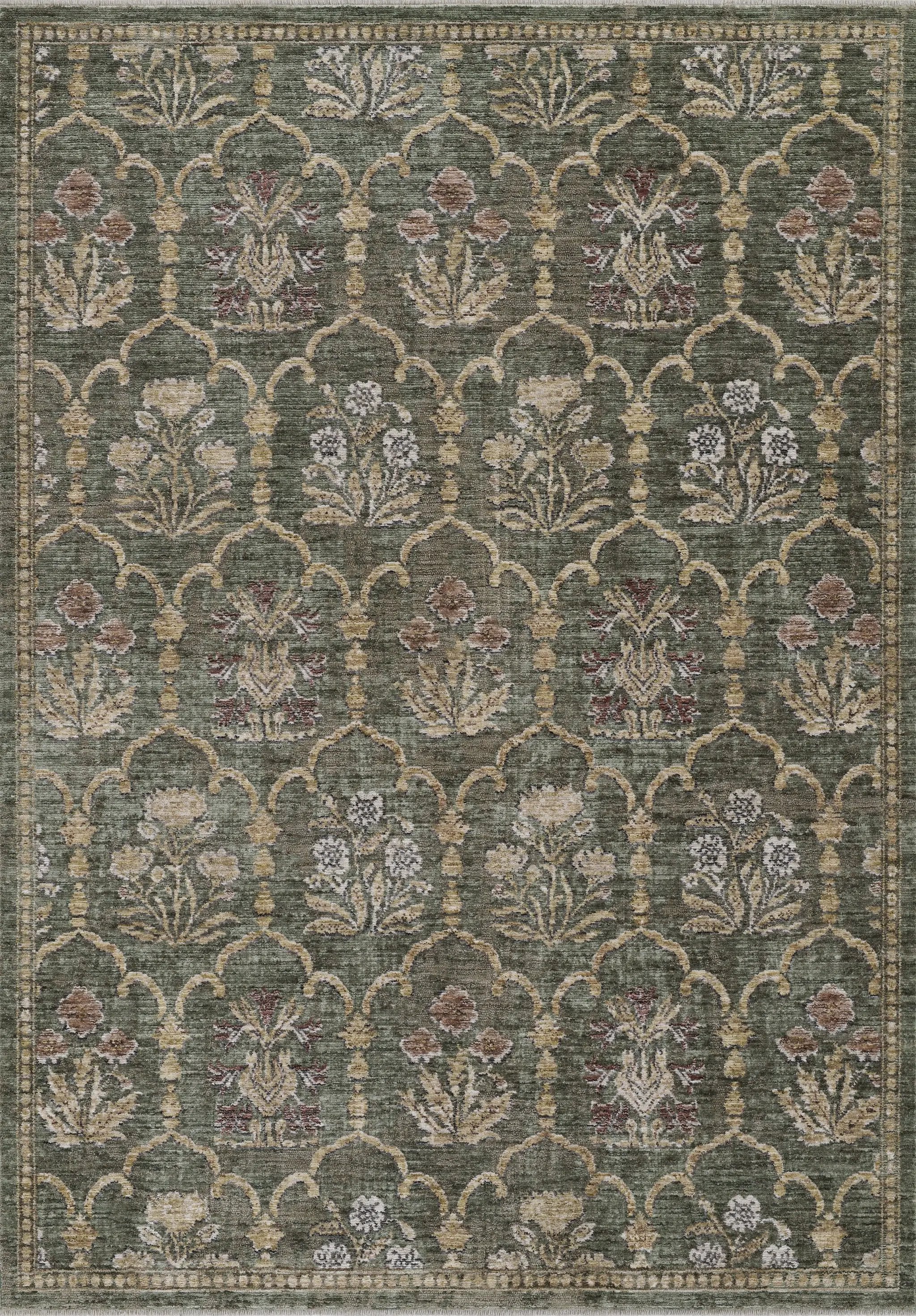 Wisteria WIS-1 Green Area Rug by Momeni