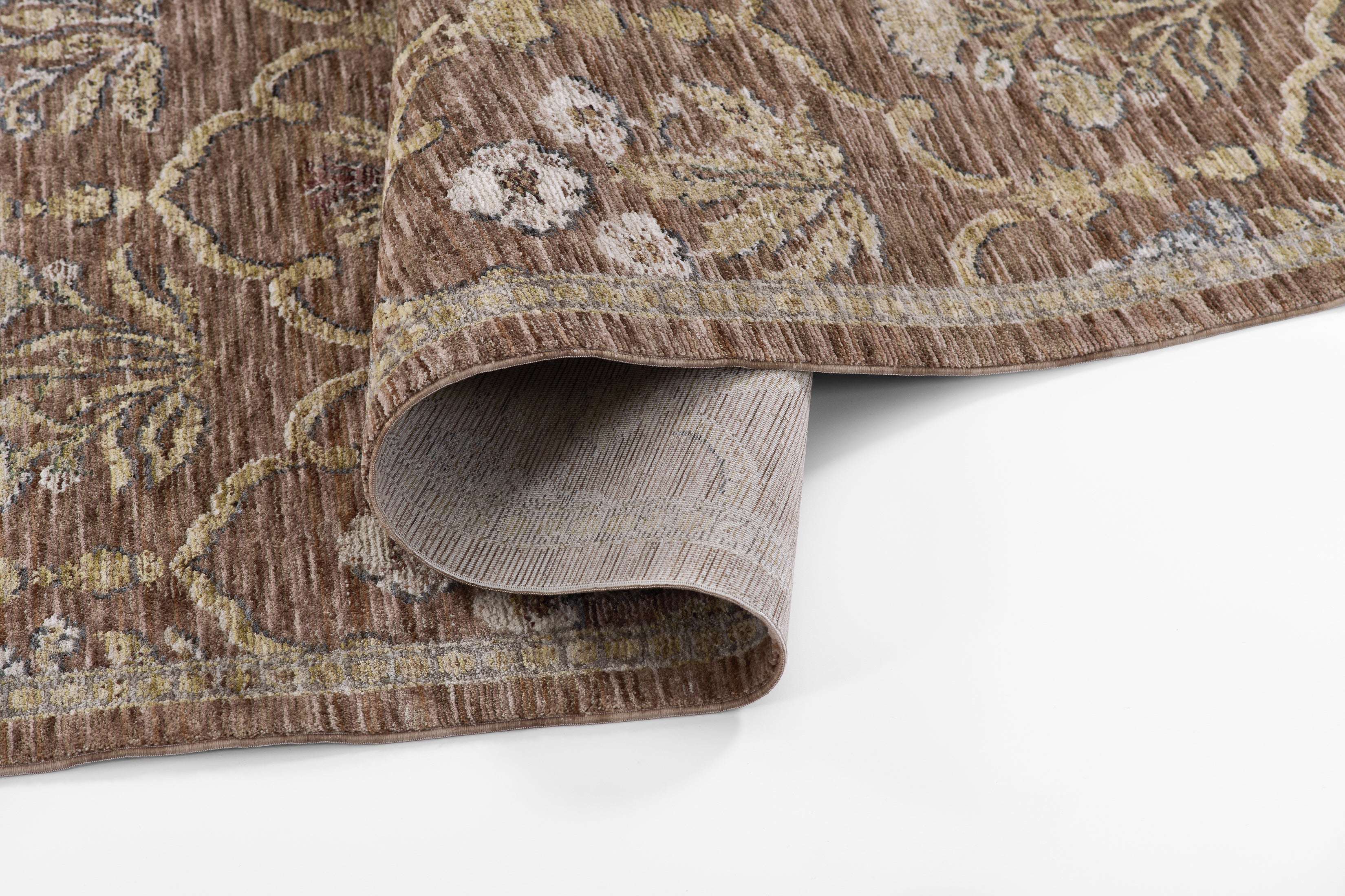 Momeni Wisteria WIS-1 Rust Area Rug, vintage floral rug with botanical pattern