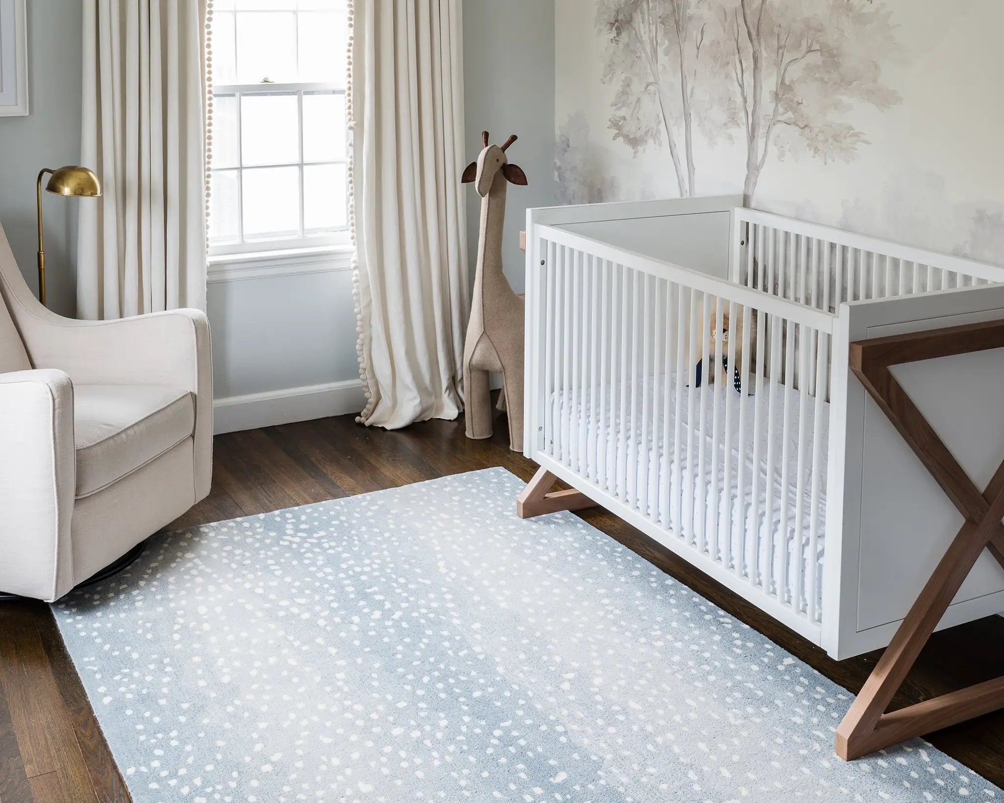 Woodland WOD-1 (Antelope) Blue Area Rug by Erin Gates by Momeni