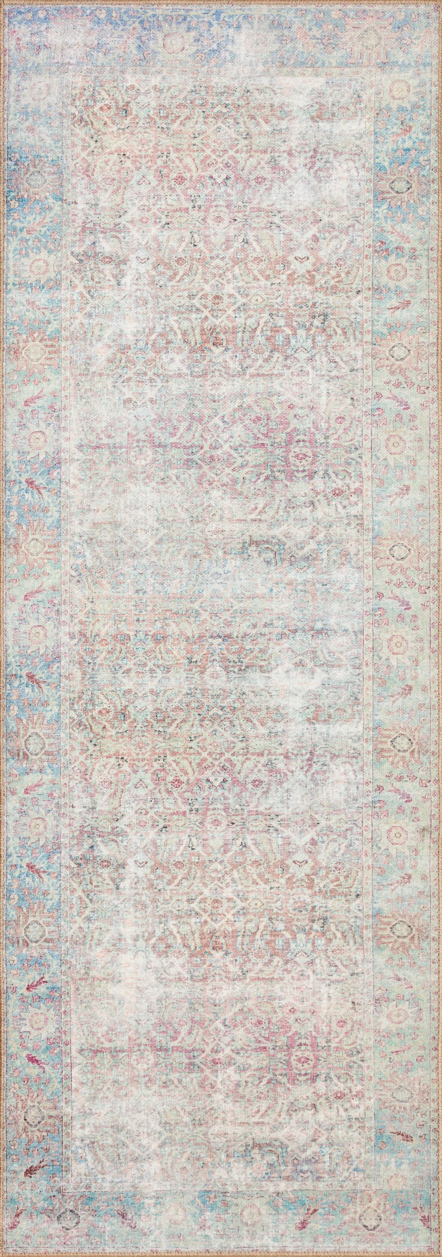 Wynter WYN-04 Red / Teal Area Rug by Loloi