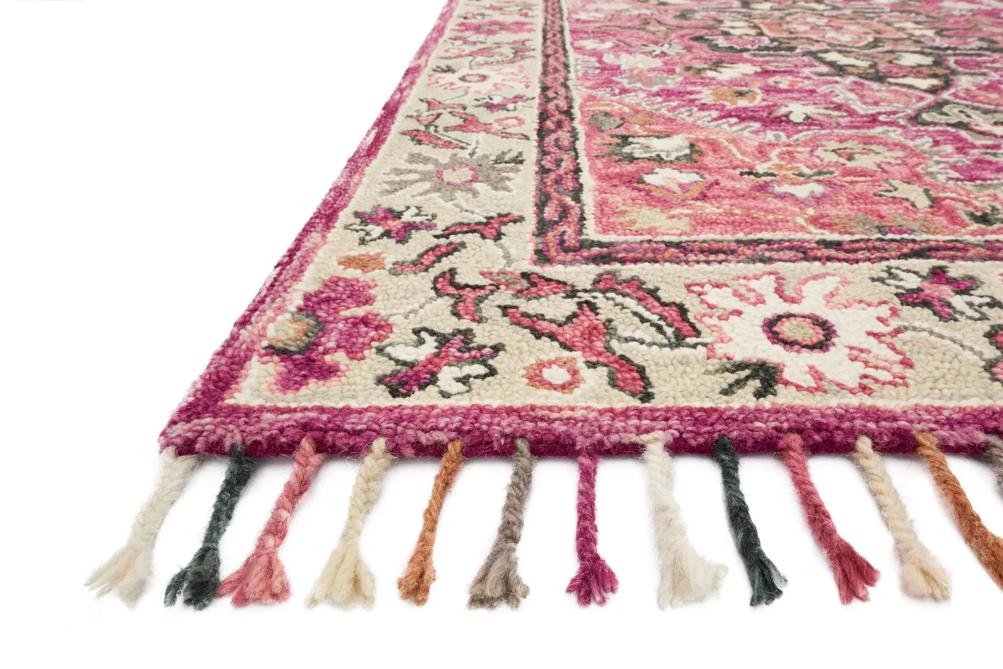 Zharah ZR-05 Raspberry / Taupe Area Rug by Loloi