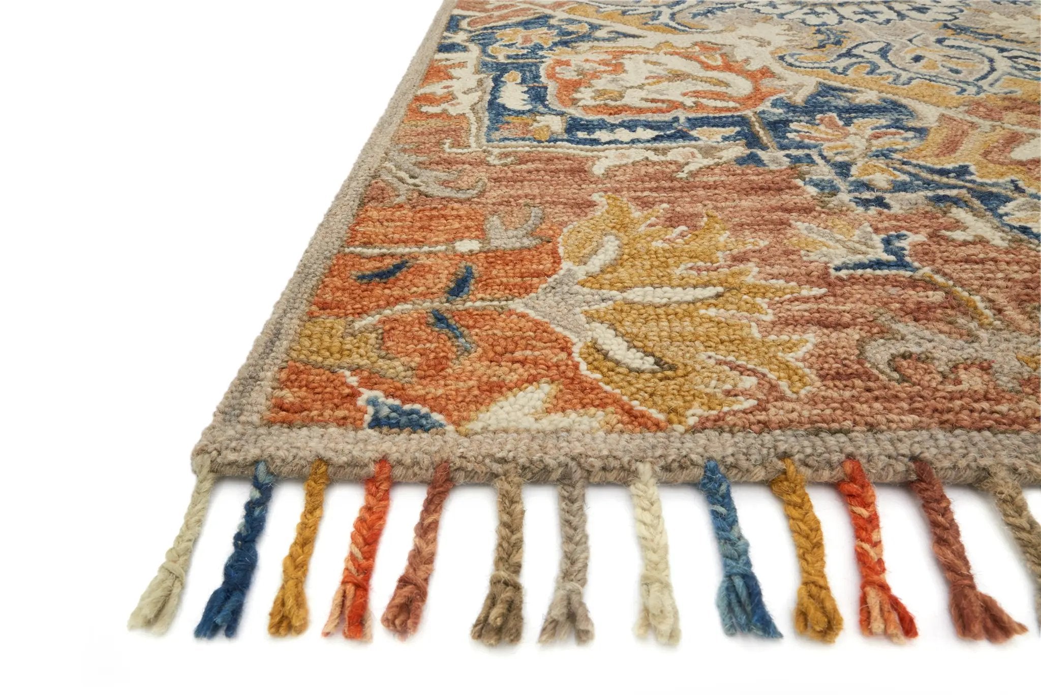Zharah ZR-10 Rust / Blue Area Rug by Loloi