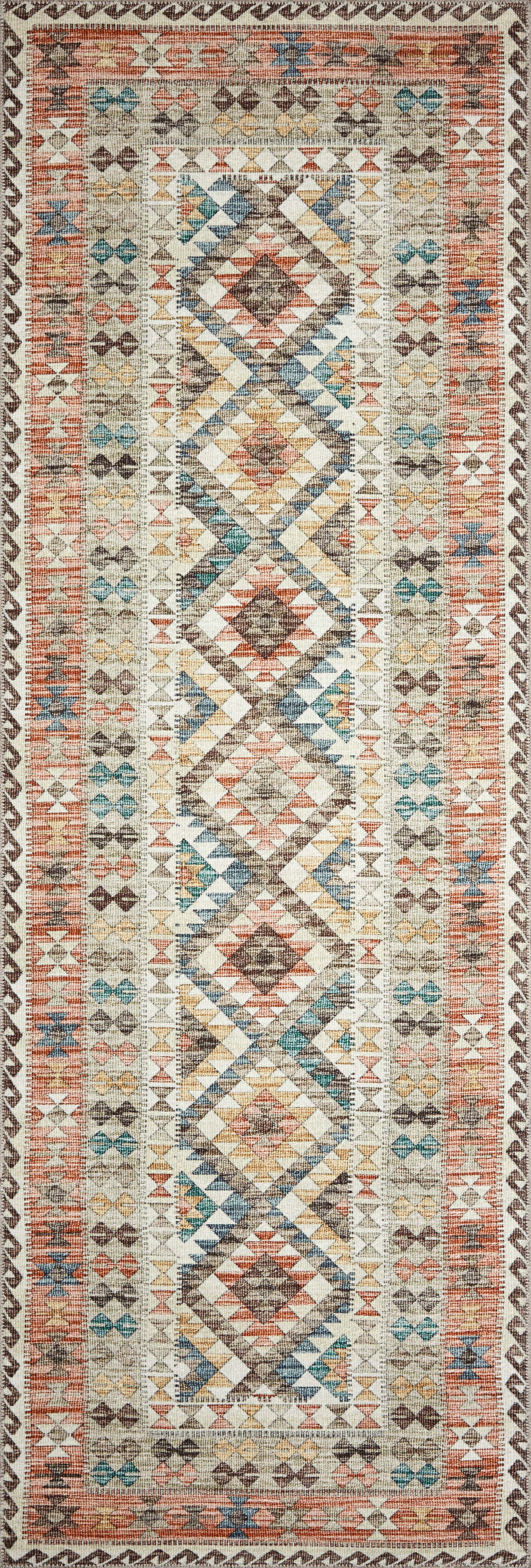Dressed in refined ivory and vibrant multi-toned hues, the Zion ZIO-04 Ivory / Multi Area Rug is a power-loomed 100% polyester area rug that completes any room